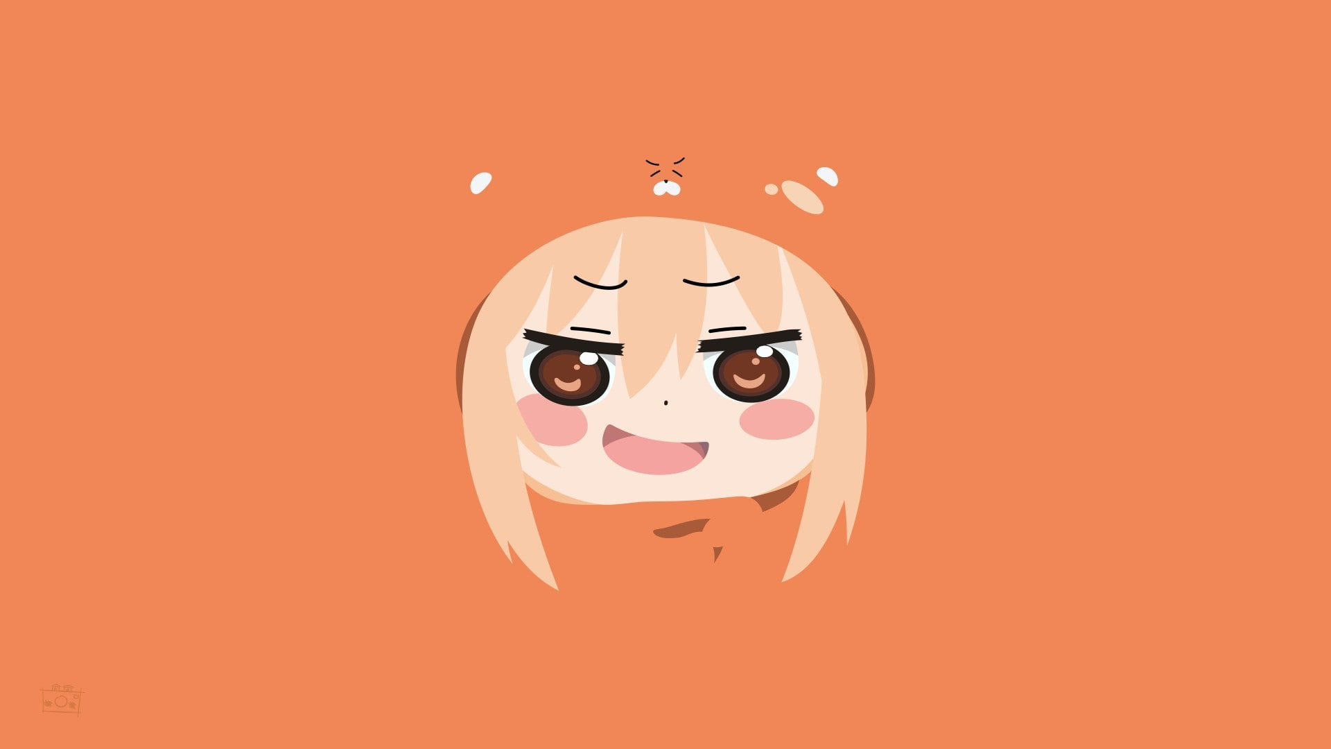 single object, close-up, indoors, creativity, Doma Umaru, colored background, no people, 1080P, representation, copy space, fun, anthropomorphic smiley face, HD Wallpaper