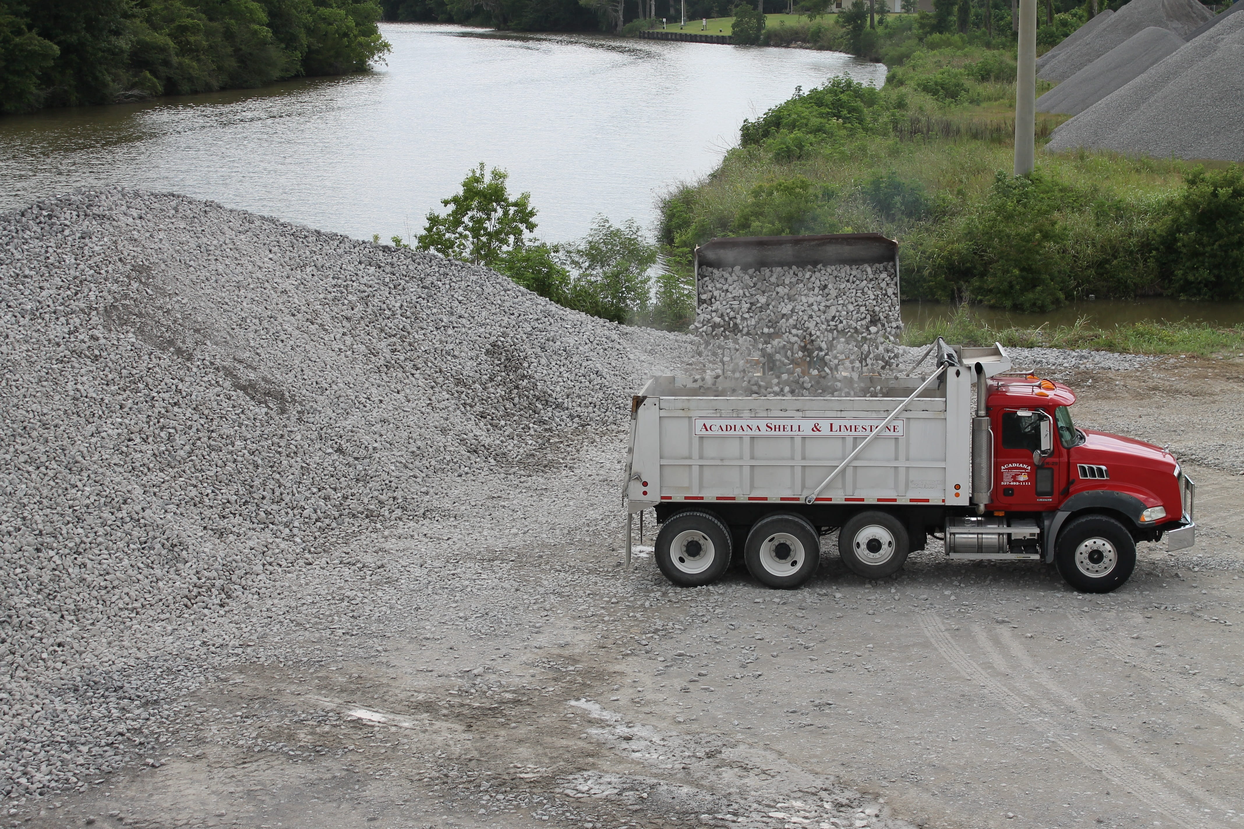 transportation, construction equipment, mode of transportation, 4K, day, architecture, land vehicle, truck, road, construction site, lake, plant, Bulldozer, HD Wallpaper