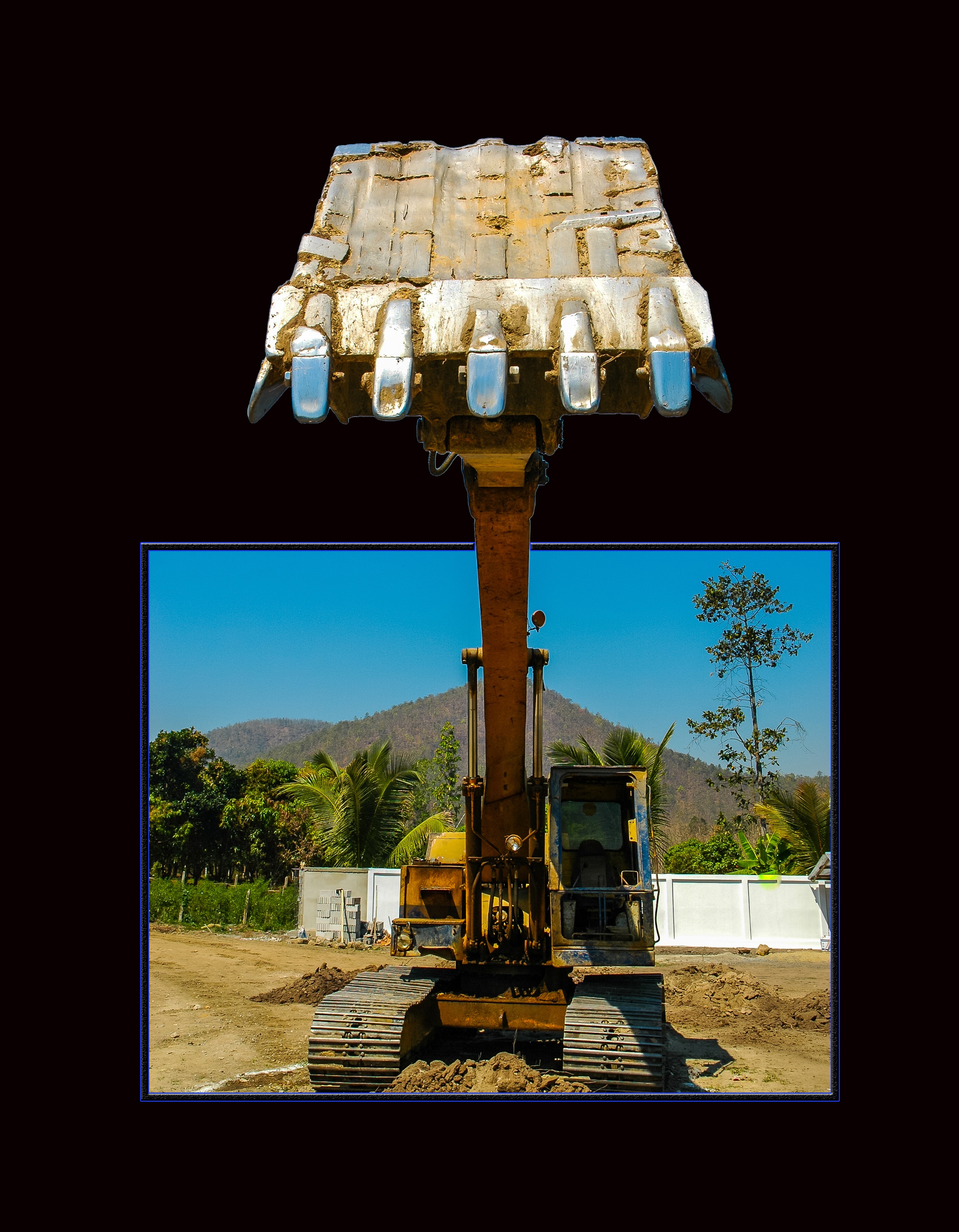 land, sunlight, lighting equipment, clear sky, building exterior, built structure, transfer print, field, frame, no people, window, building, nature, day, Phone HD Wallpaper