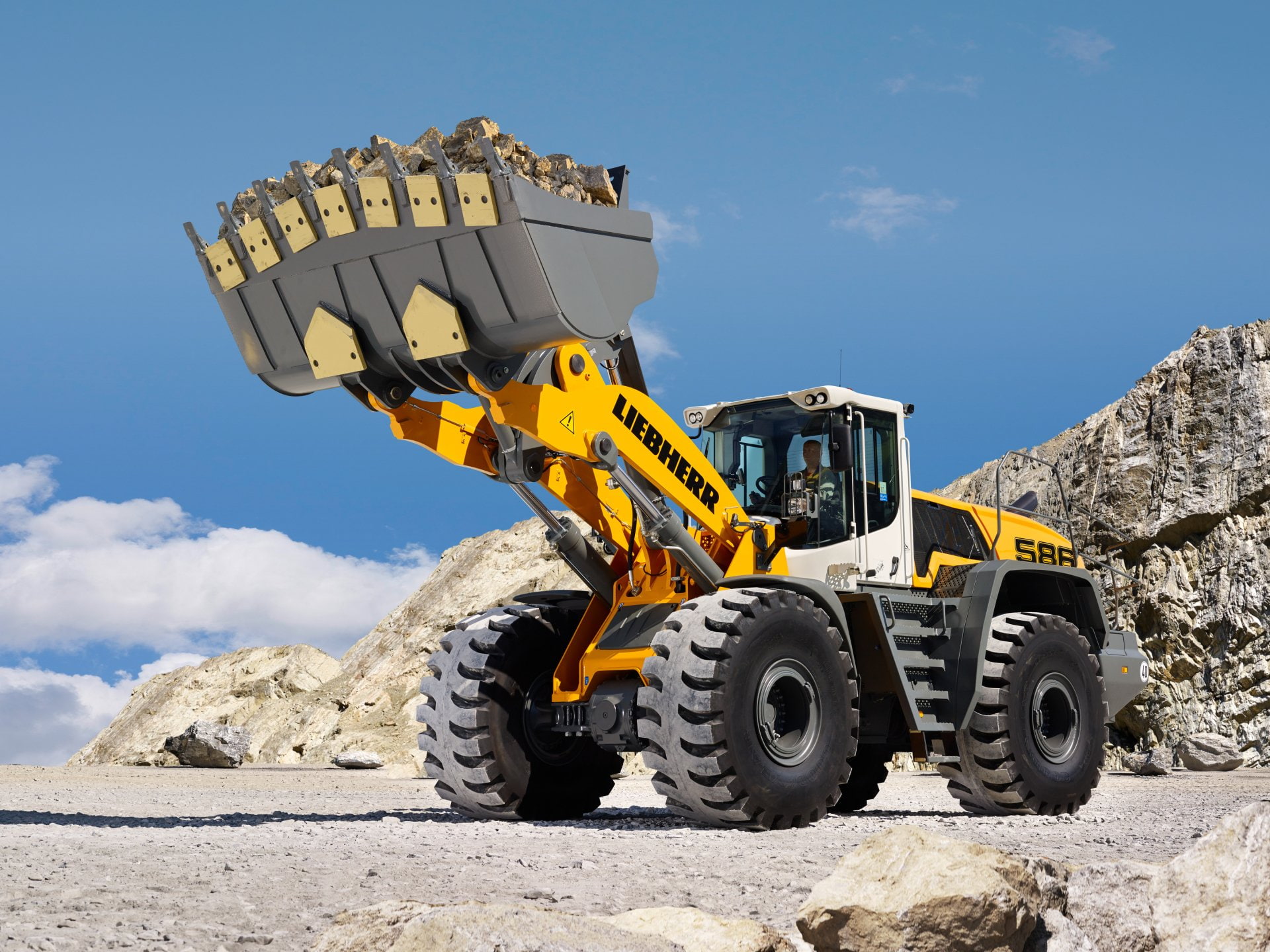 1080P, Wheel Loader, Vehicles, Liebherr L586, HD Wallpaper
