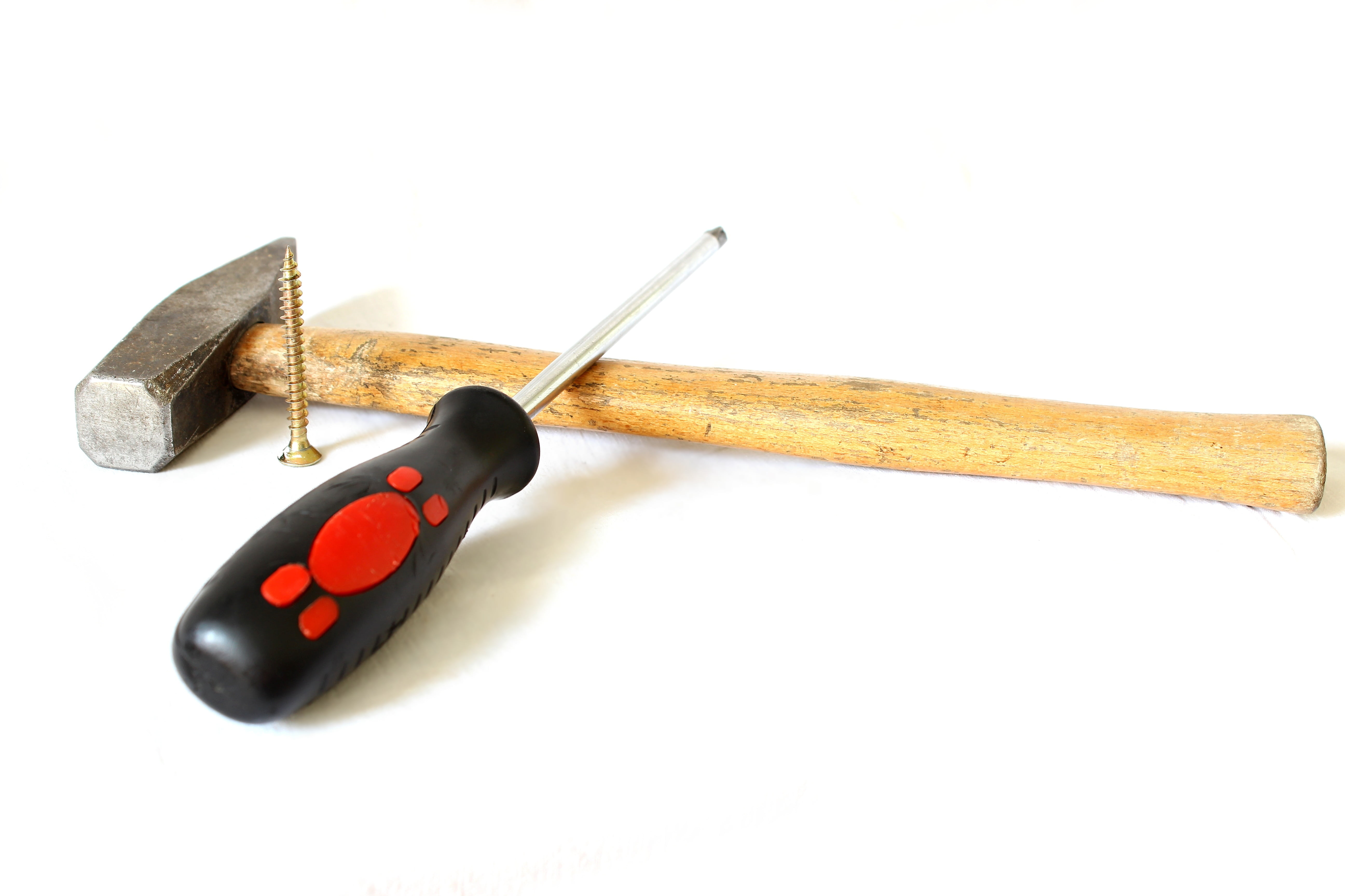 white, detailed, tighten the, food and drink, studio shot, background, object, stainless steel, nuts, the construction of the, still life, screwdriver, HD Wallpaper