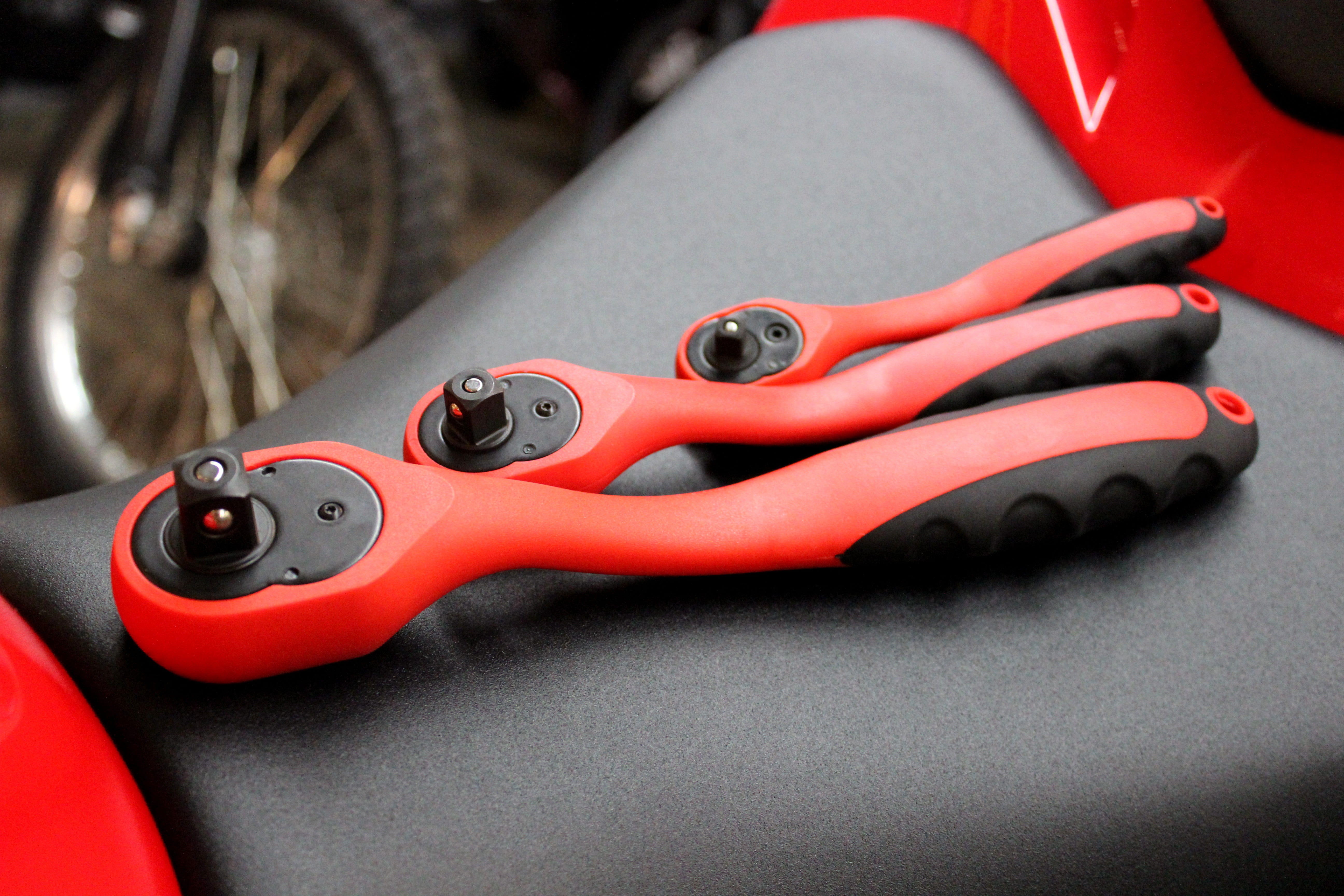 product, close-up, bicycle, repair, socket, toolkit, 5K, mechanic, work tool, gear, technical, symbol, setup, tools, mode of transportation, service, red, HD Wallpaper