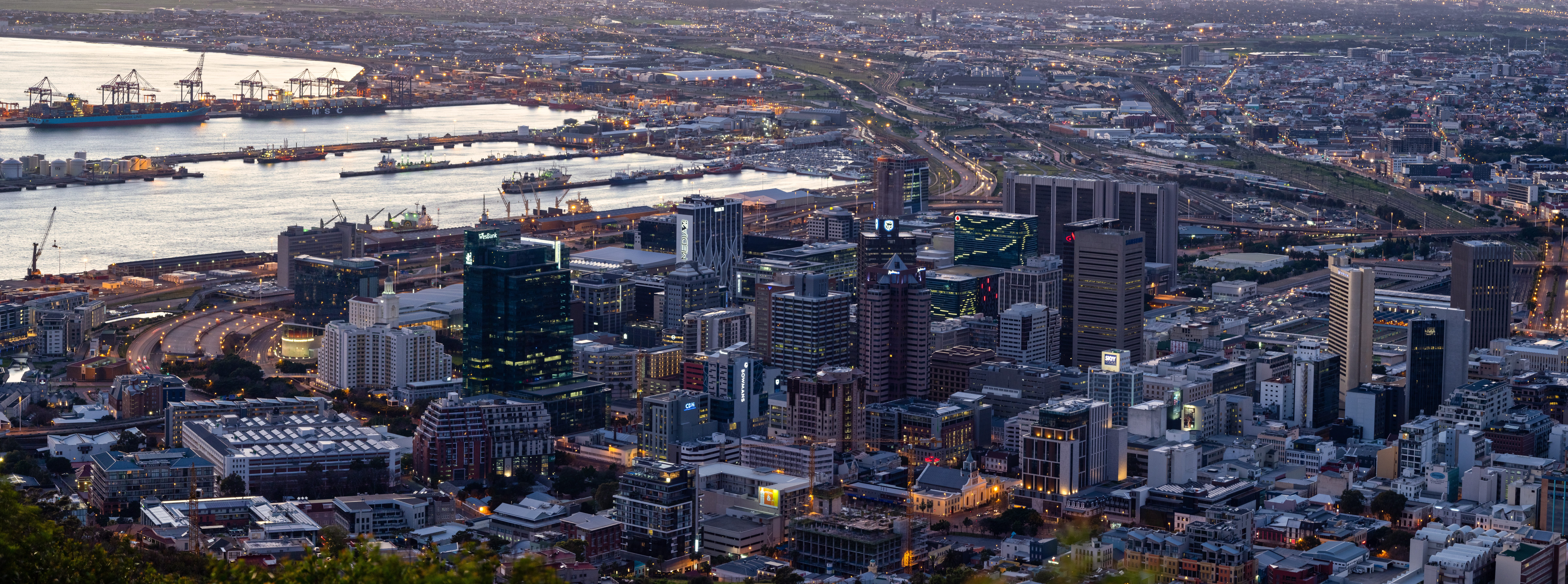 modern, business, architecture, transportation, road, building exterior, building, office building exterior, panoramic, nature, blue, financial district, HD Wallpaper