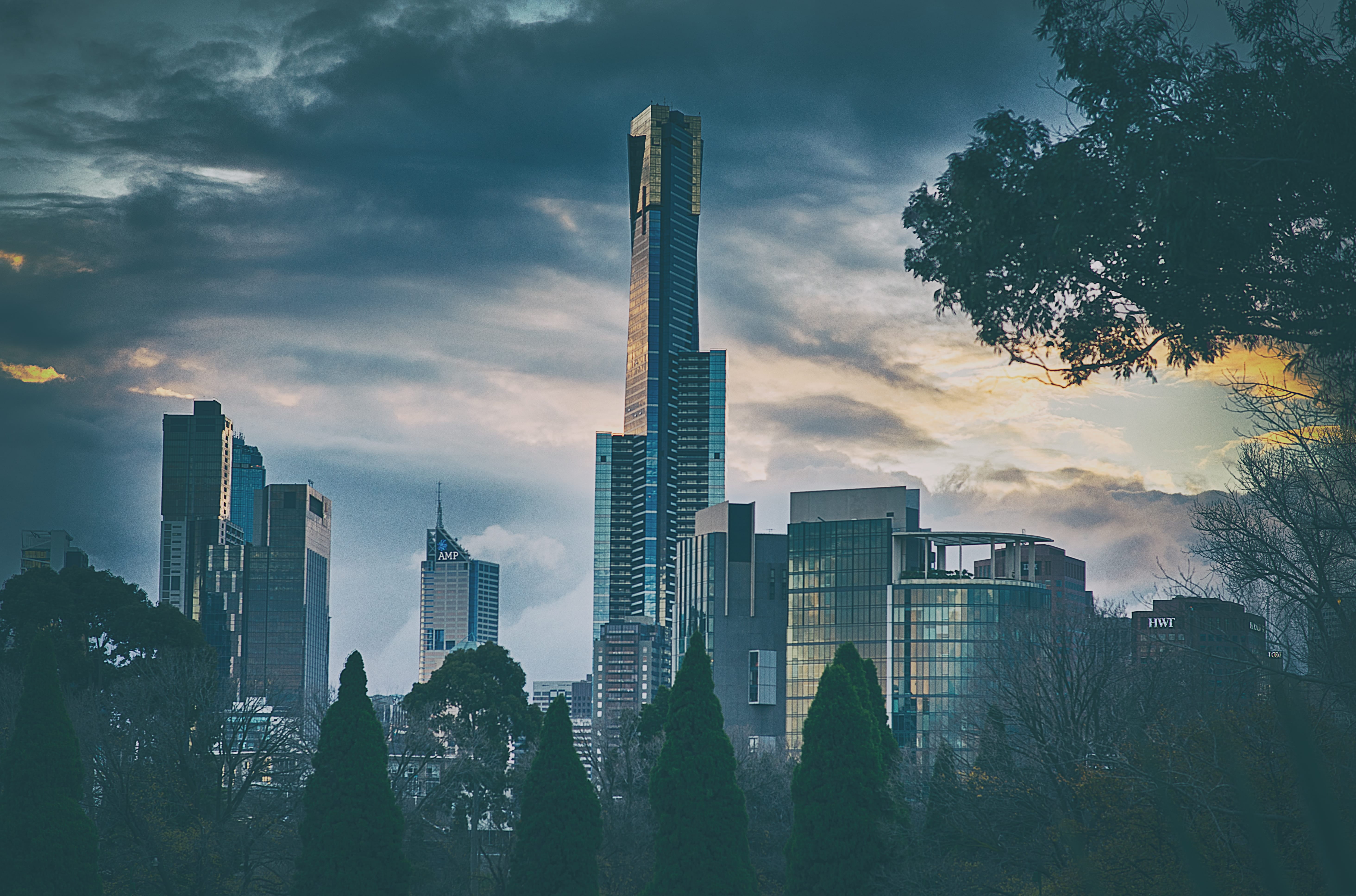 financial district, high, white, urban, melbourne, sky, travel destinations, destination, victoria, architecture, rise, outdoors, city life, outdoor, cbd, HD Wallpaper