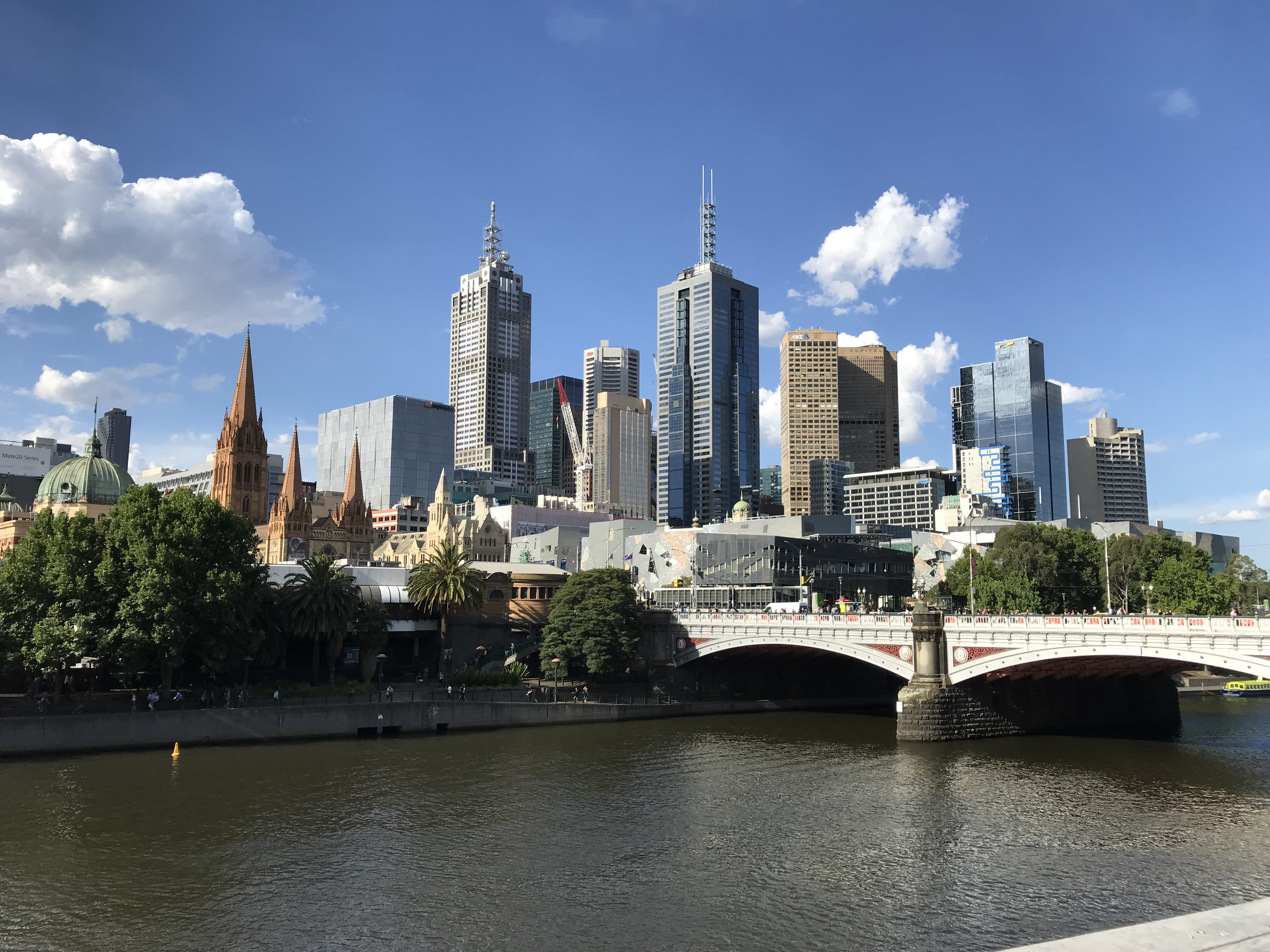 downtown, nature, built structure, building exterior, urban skyline, office building exterior, water, cityscape, day, southbank, Australia, landscape, outdoors, HD Wallpaper