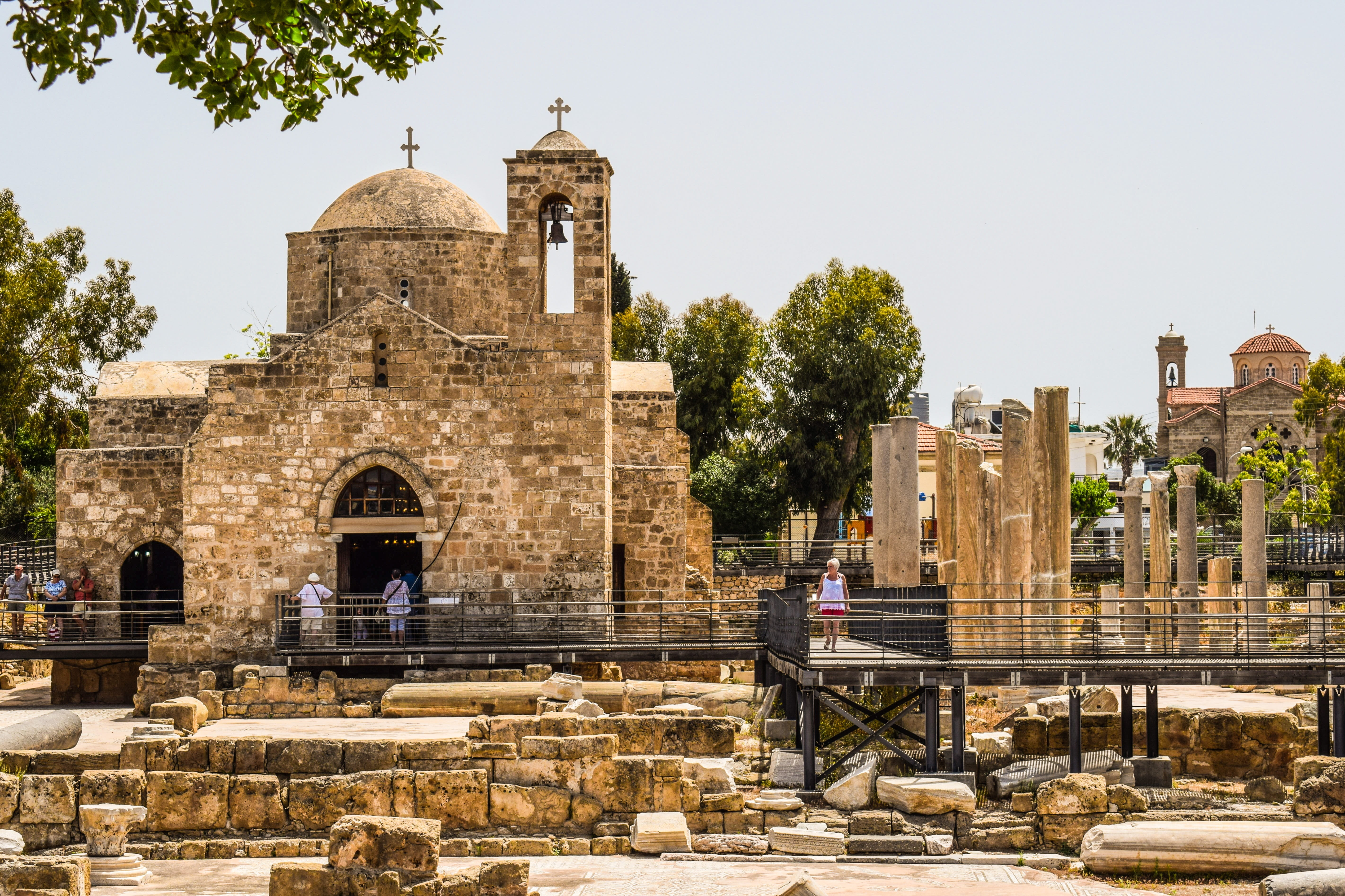 history, sky, day, outdoors, ancient, ayia kyriaki chrysopolitissa, monument, orthodox, belief, travel, travel Locations, Cyprus, place of worship, travel Destinations, HD Wallpaper