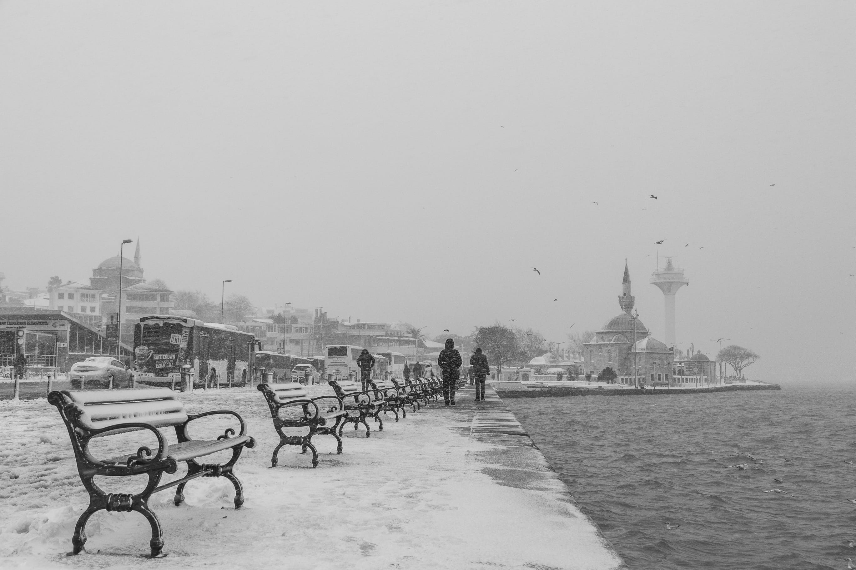 2K, copy space, istanbul, clear sky, travel destinations, built structure, sky, building exterior, turkey, river, history, nature, day, the past, architecture, HD Wallpaper