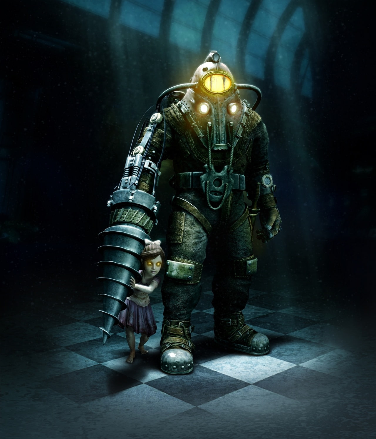 art, video, x, big, bioshock, games, hd, big daddy, 720P, daddy, Phone HD Wallpaper