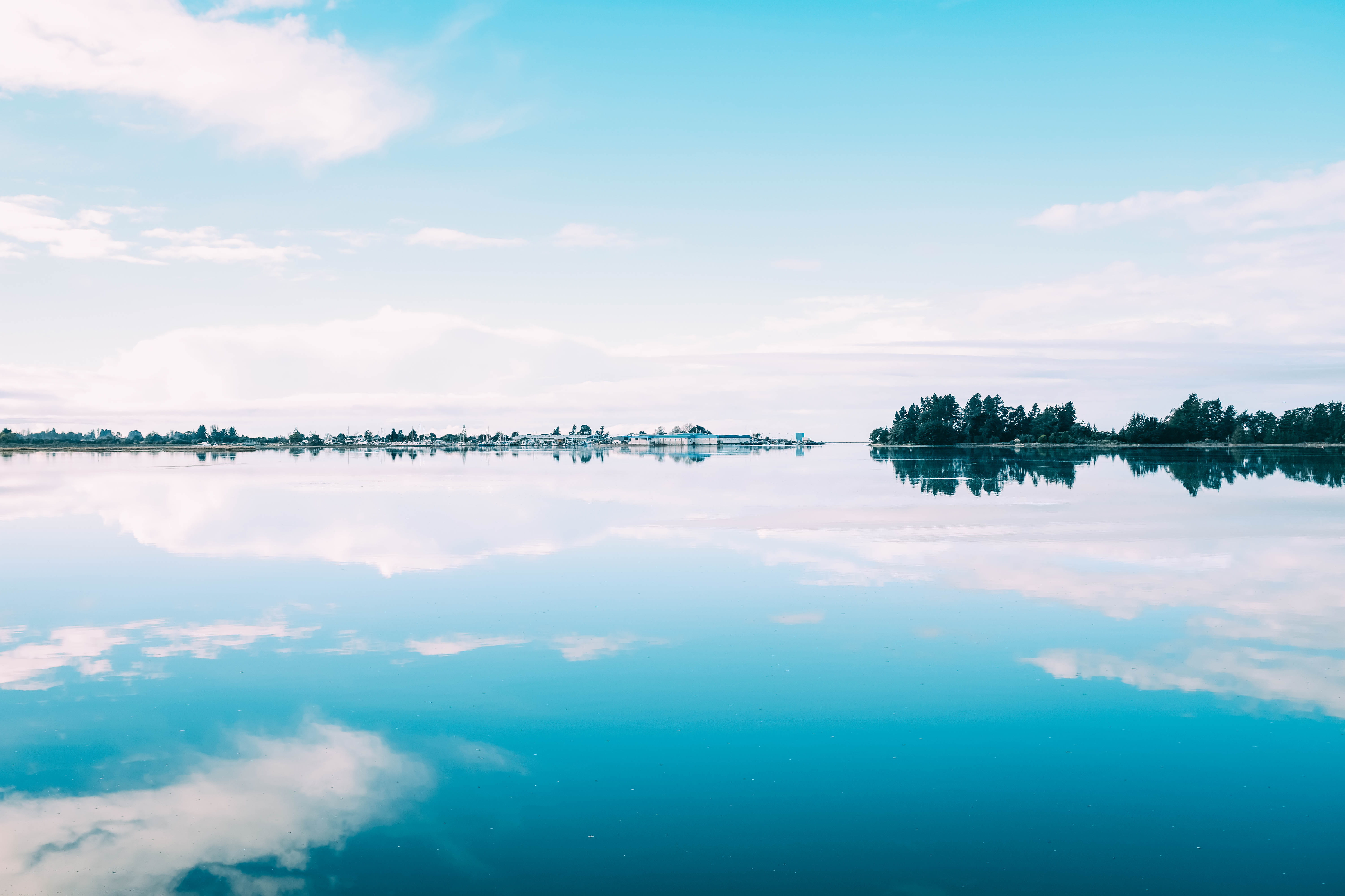 rabbit island, eau water, sky, lac, standing water, outdoors, lakes, waterfront, miroir, 5K, tree, tranquil scene, day, tranquility, scenics - nature, HD Wallpaper