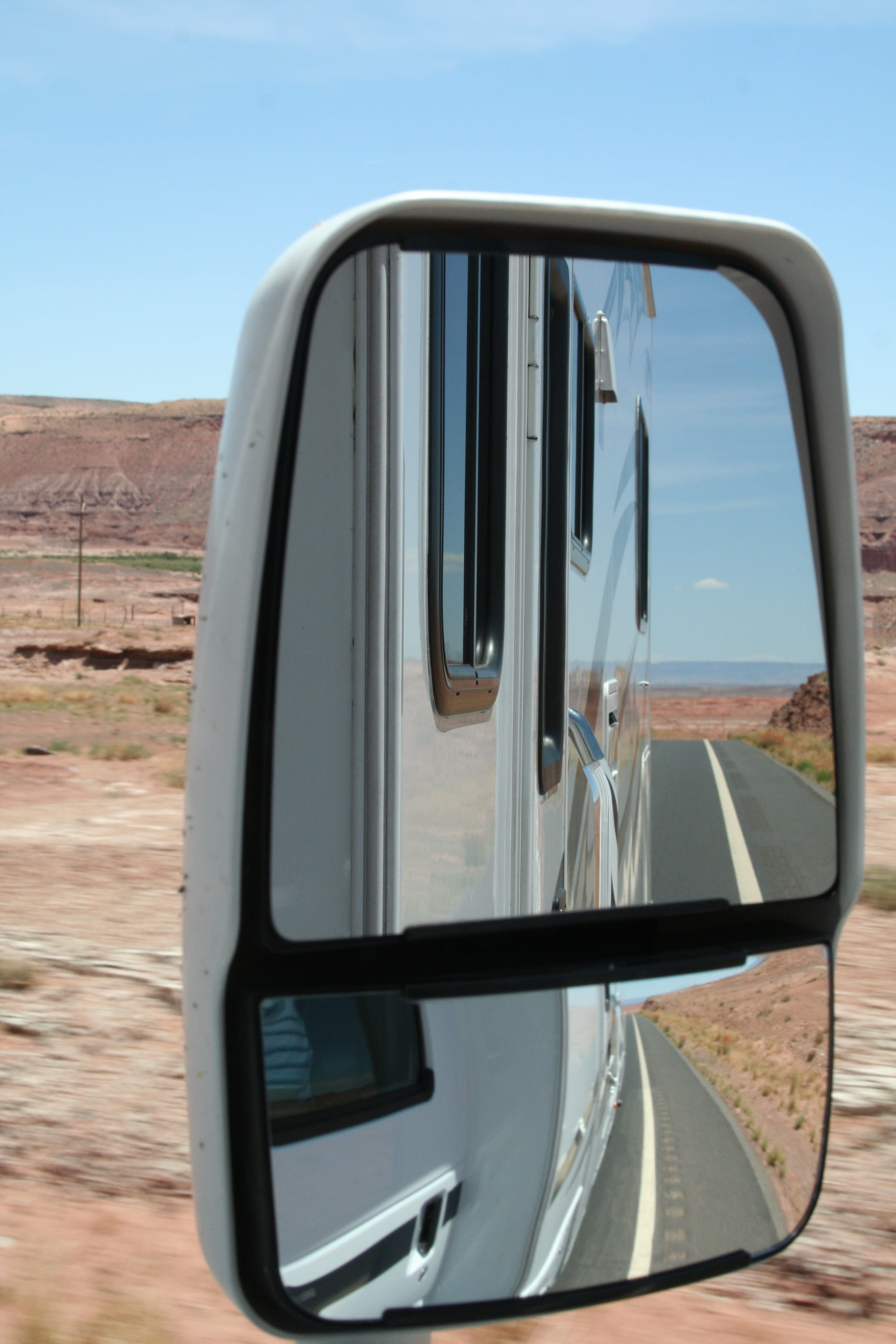 reflection, side-view mirror, glass - material, climate, mirror, car, usa, motor vehicle, no people, grand canyon national park, sky, environment, symmetry, Phone HD Wallpaper