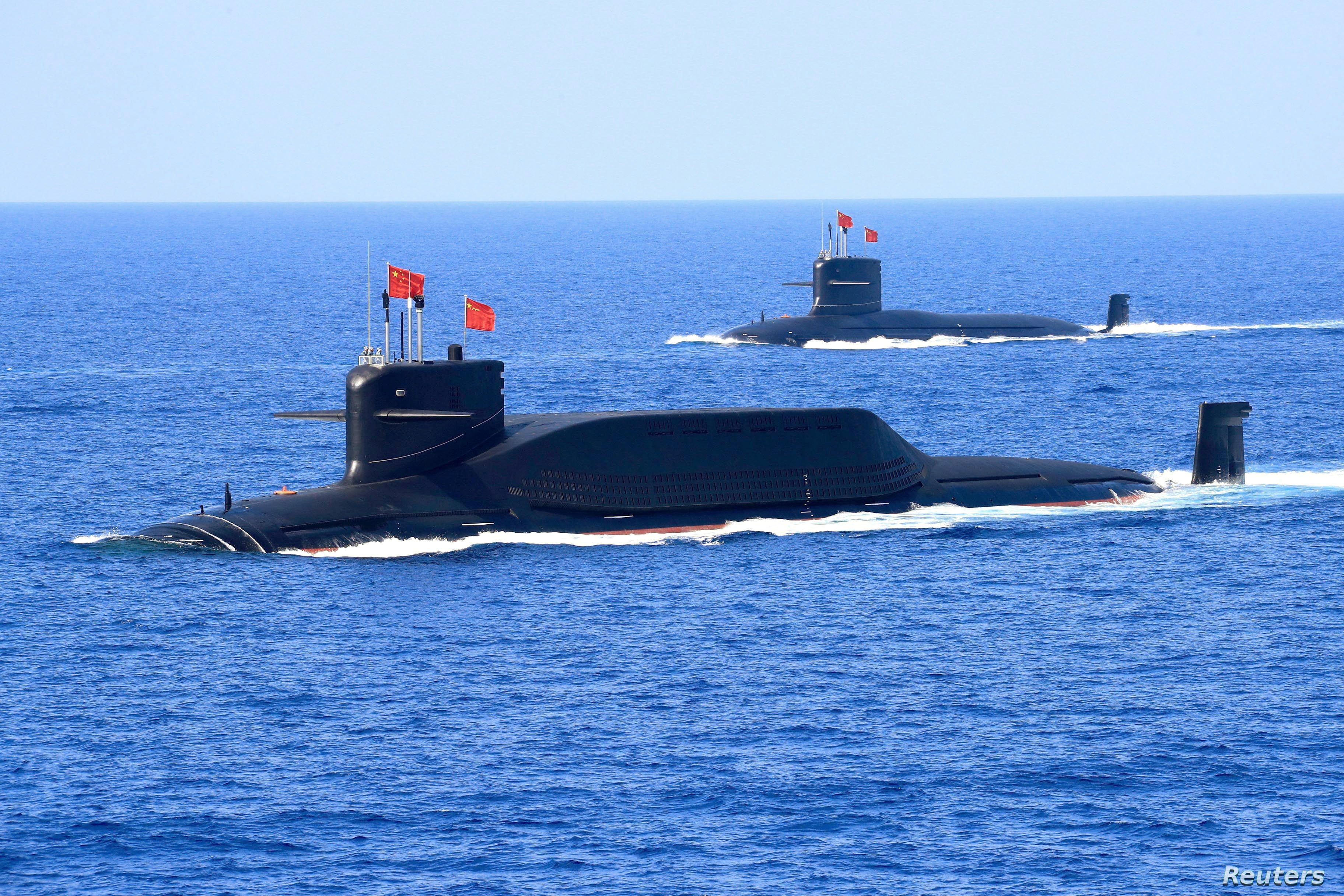 Nuclear submarine, Flag, 2K, Wave, SSBN, Submarines of project 094 " Jin", THE CHINESE NAVY, HD Wallpaper