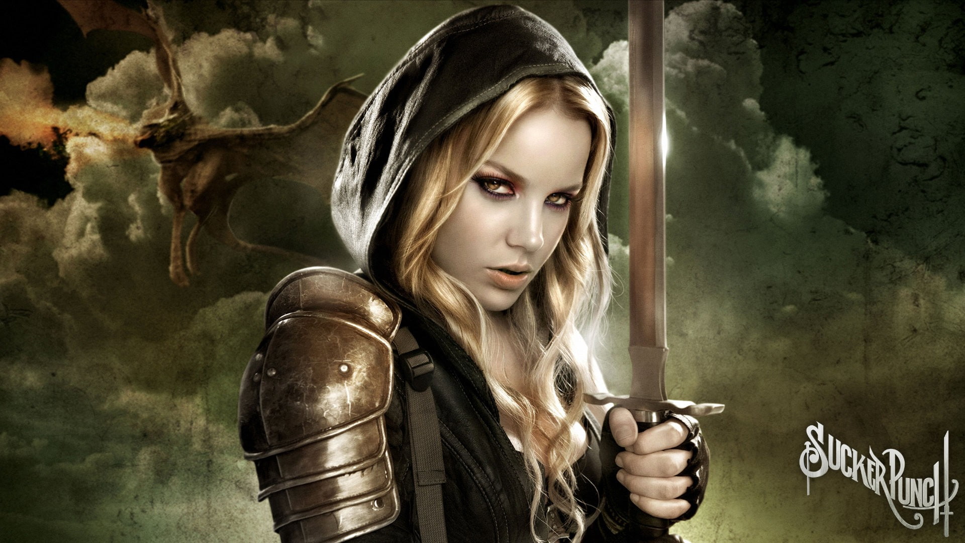 portrait, hood - clothing, beauty, fashion, young women, women, 1080P, beautiful woman, clothing, communication, one person, adult, looking, Sucker Punch, HD Wallpaper