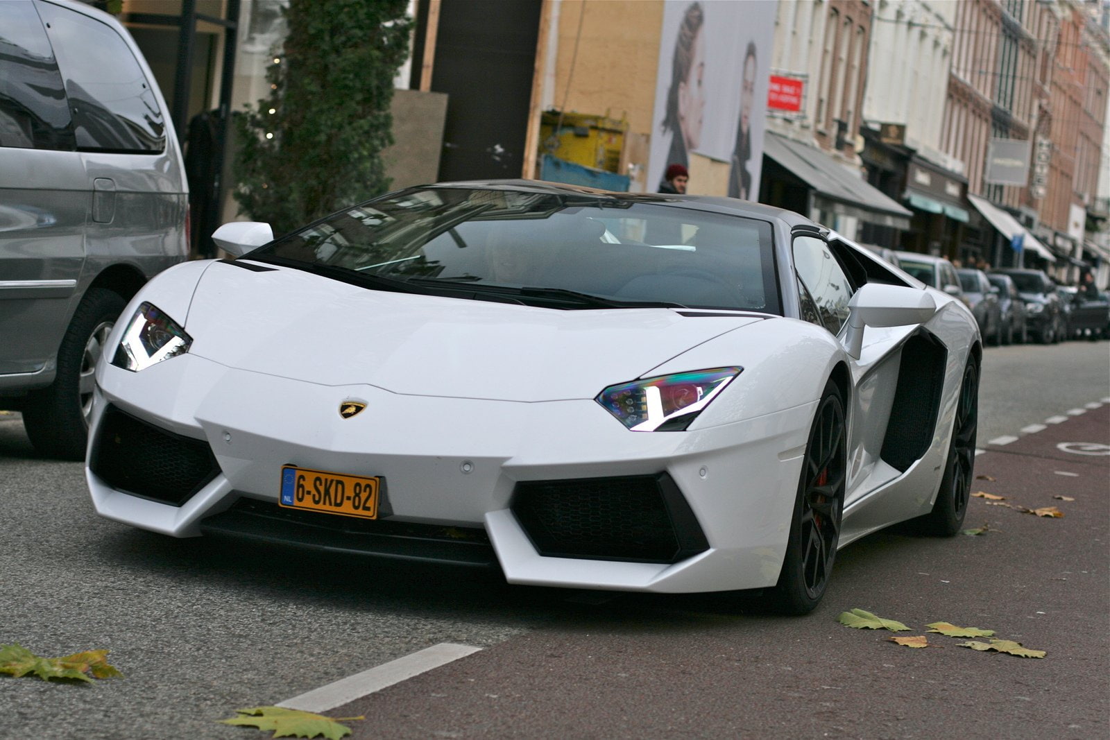 italian, 720P, supercars, blanche, aventador, lp700 4, roadster, white, lamborghini, HD Wallpaper