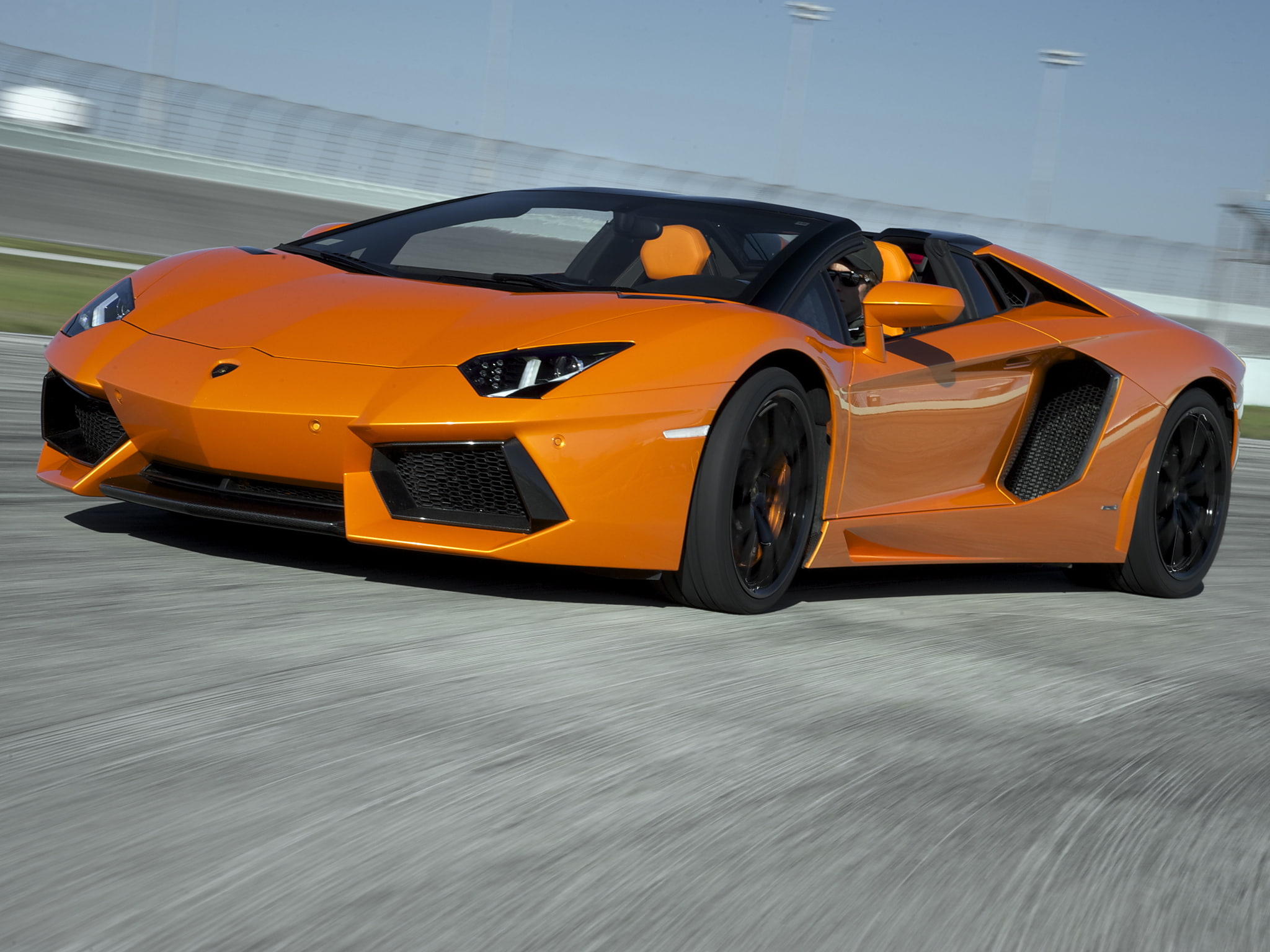 supercar, lamborghini, orange, 1080P, aventador, 2014, lp700 4, roadster, HD Wallpaper