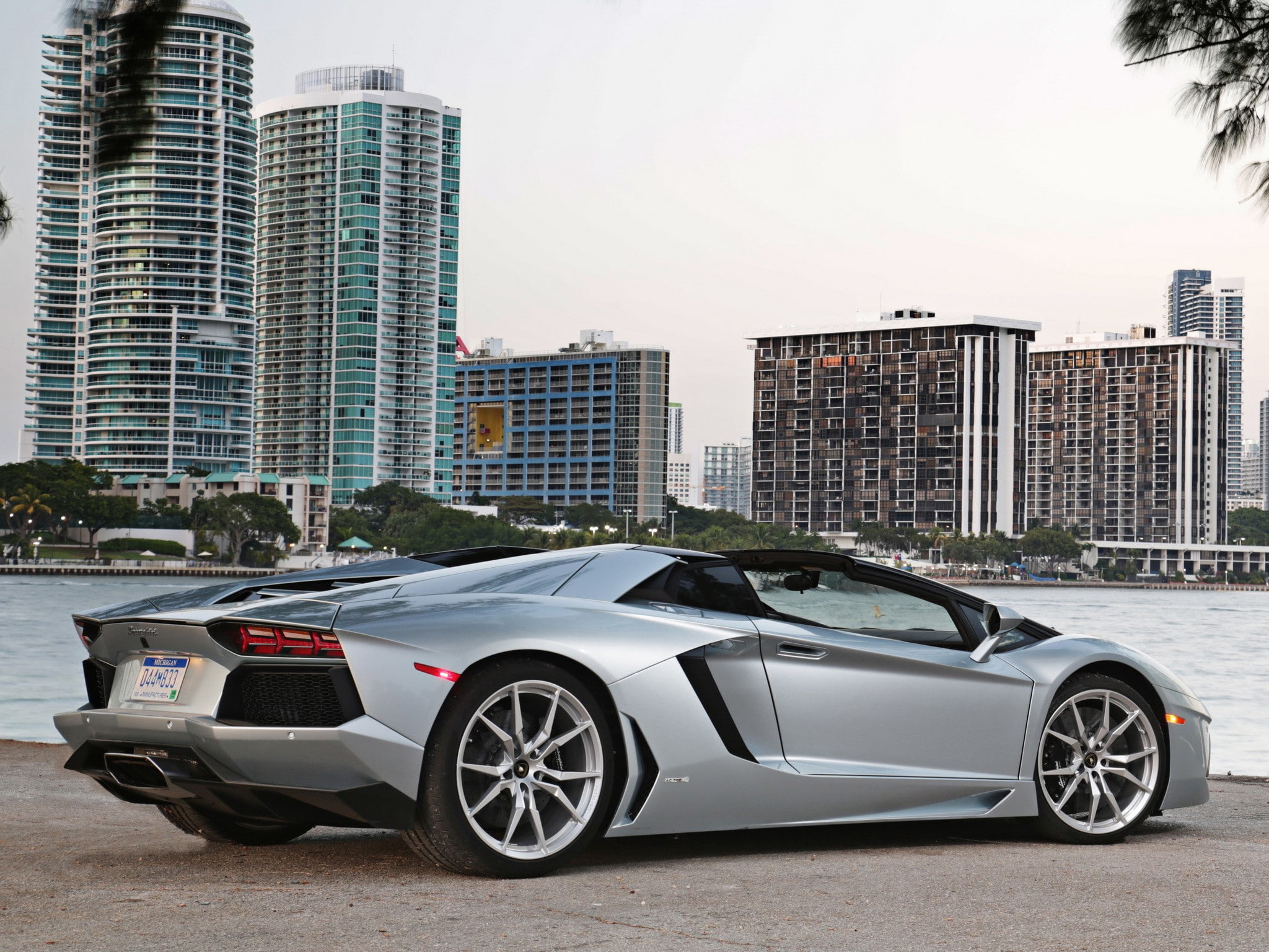 street, Lp700-4, outdoors, city, transportation, Lamborghini, office building exterior, Roadster, motor vehicle, no people, land vehicle, architecture, HD Wallpaper