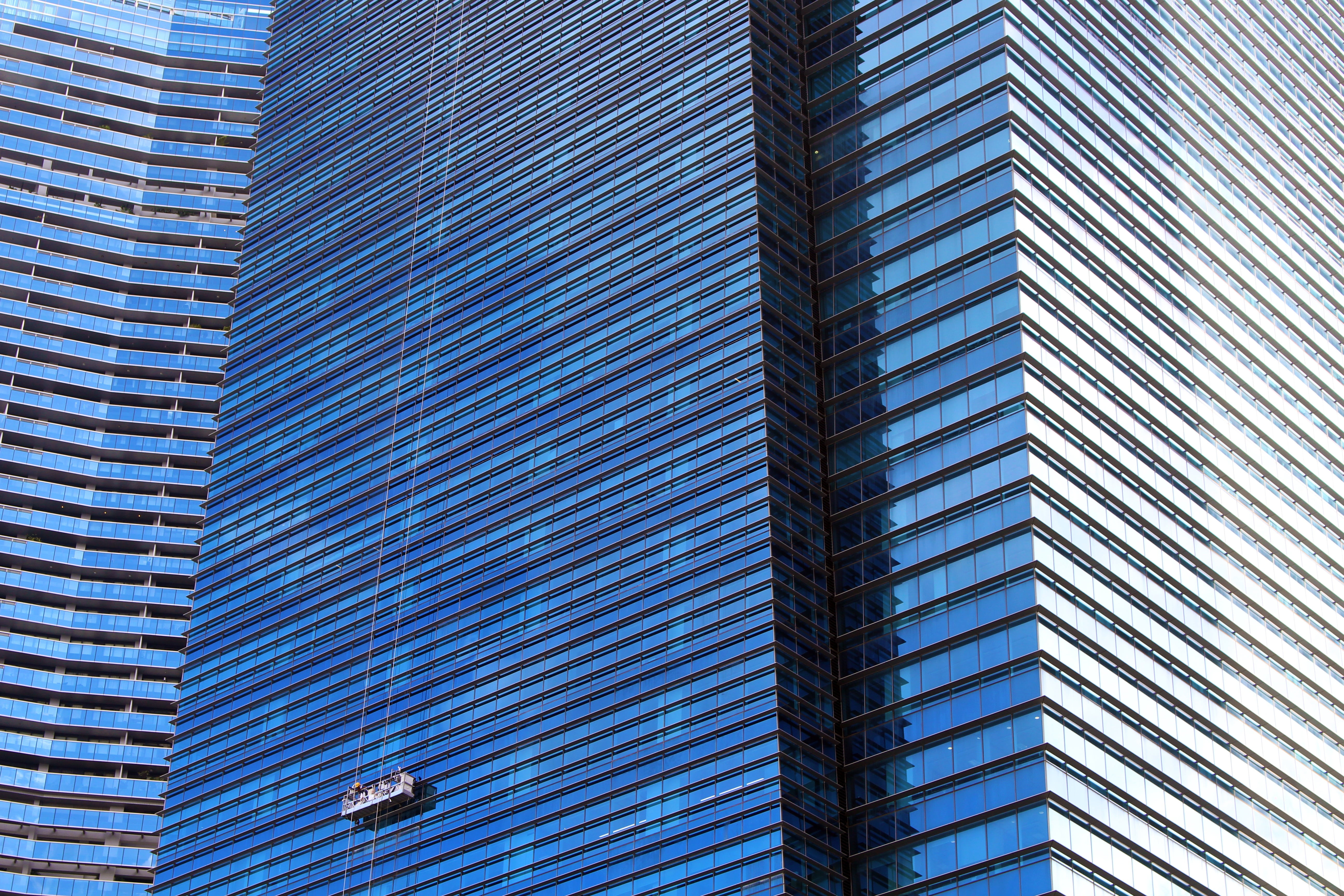 tower, mirroring, city, backgrounds, glass facade, glass - material, big city, skyscrapers, achitecture, tall - high, glasputzer, office, building, glass, HD Wallpaper