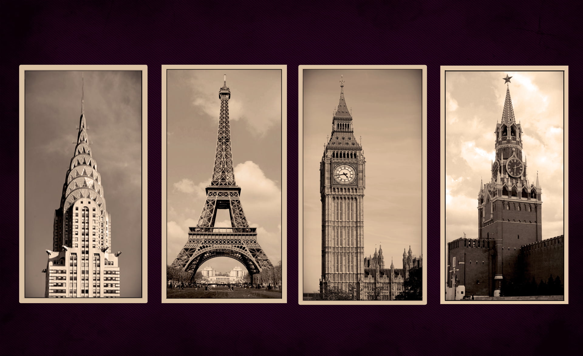 urban Skyline, skyscraper, window, capital Cities, 1080P, black And White, travel, urban Scene, city, cityscape, clock, four, no people, history, building Exterior, HD Wallpaper