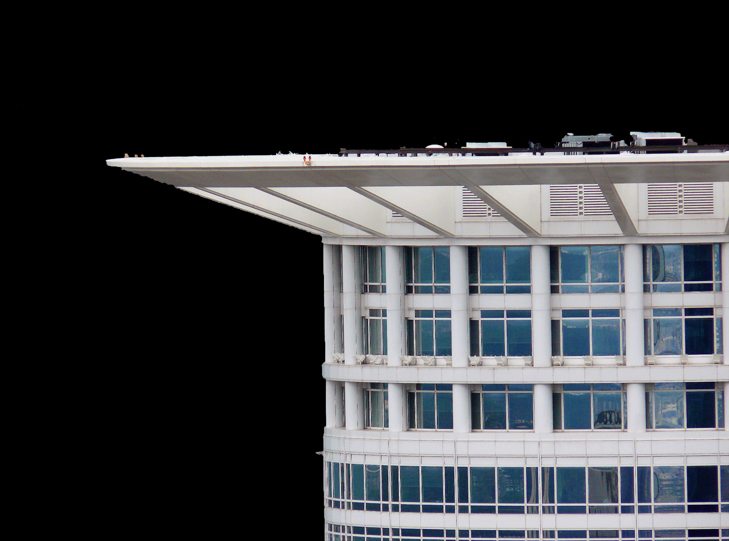night, office building exterior, skyscraper, sky, no people, built structure, office, building, skyline, pattern, black background, 1080P, glass facades, HD Wallpaper