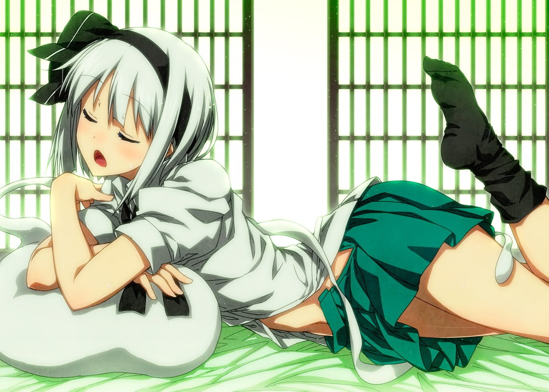 real people, women, child, window, lifestyles, art and craft, 480P, representation, full length, leisure activity, anime girls, Konpaku Youmu, side view, HD Wallpaper