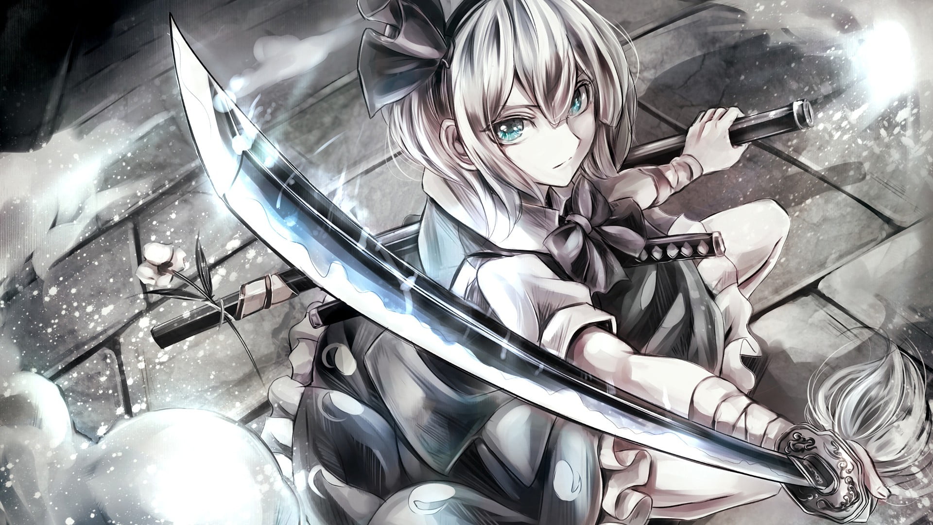 steel, no people, plastic, day, household equipment, Touhou, Konpaku Youmu, sunlight, close-up, high angle view, indoors, land vehicle, protection, clean, HD Wallpaper