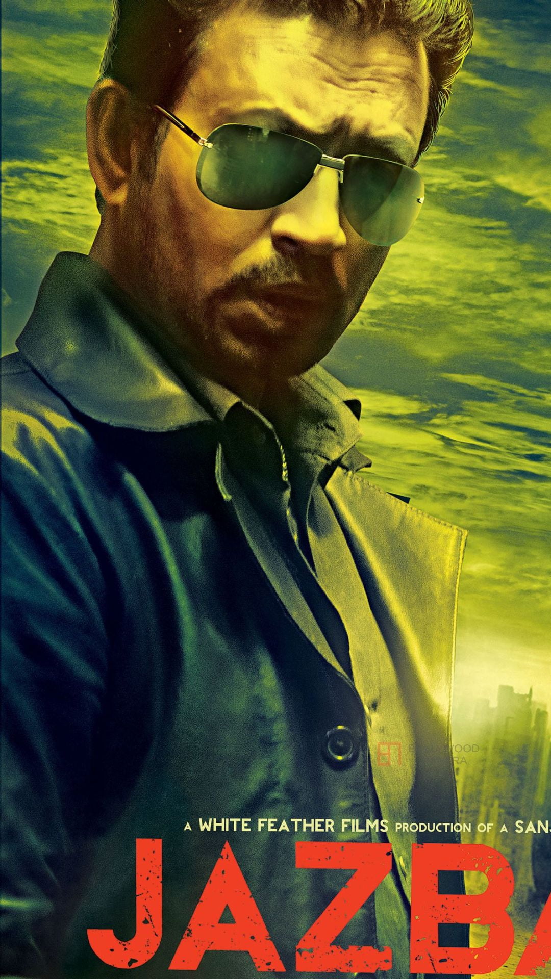 front view, jazbaa, leather, 1080P, Movies, irfan khan, lifestyles, males, portrait, s, adult, Bollywood Movies, mid adult, glasses, khan, black, men, Phone HD Wallpaper