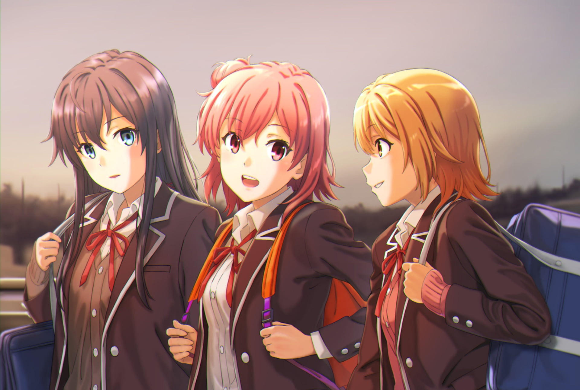 Anime, Yui Yuigahama, My Teen Romantic Comedy SNAFU, 1080P, Iroha Isshiki, Yukino Yukinoshita, HD Wallpaper