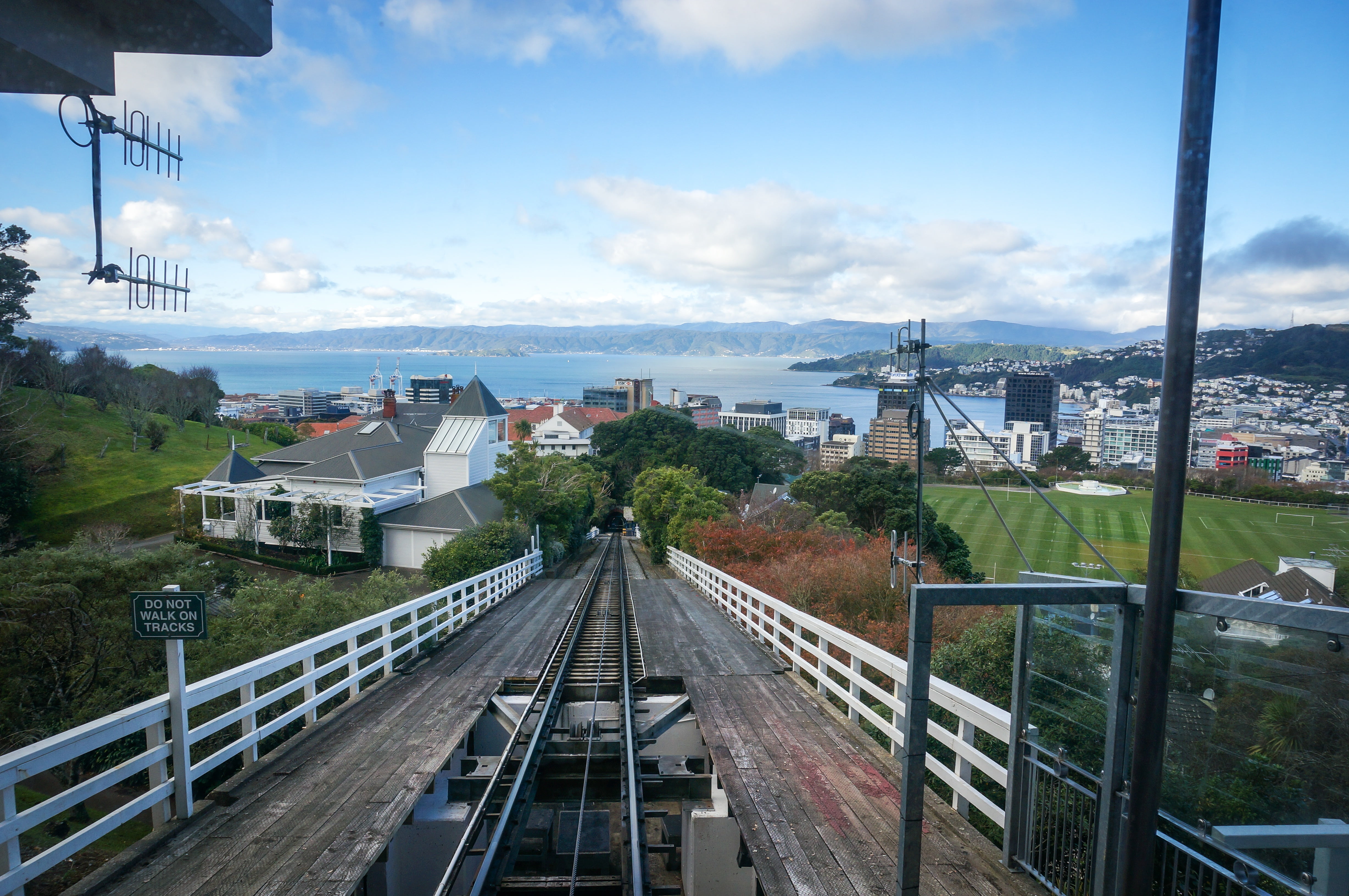 transportation, sky, cloud - sky, building, day, mode of transportation, connection, building exterior, architecture, cityscape, rail transportation, track, HD Wallpaper