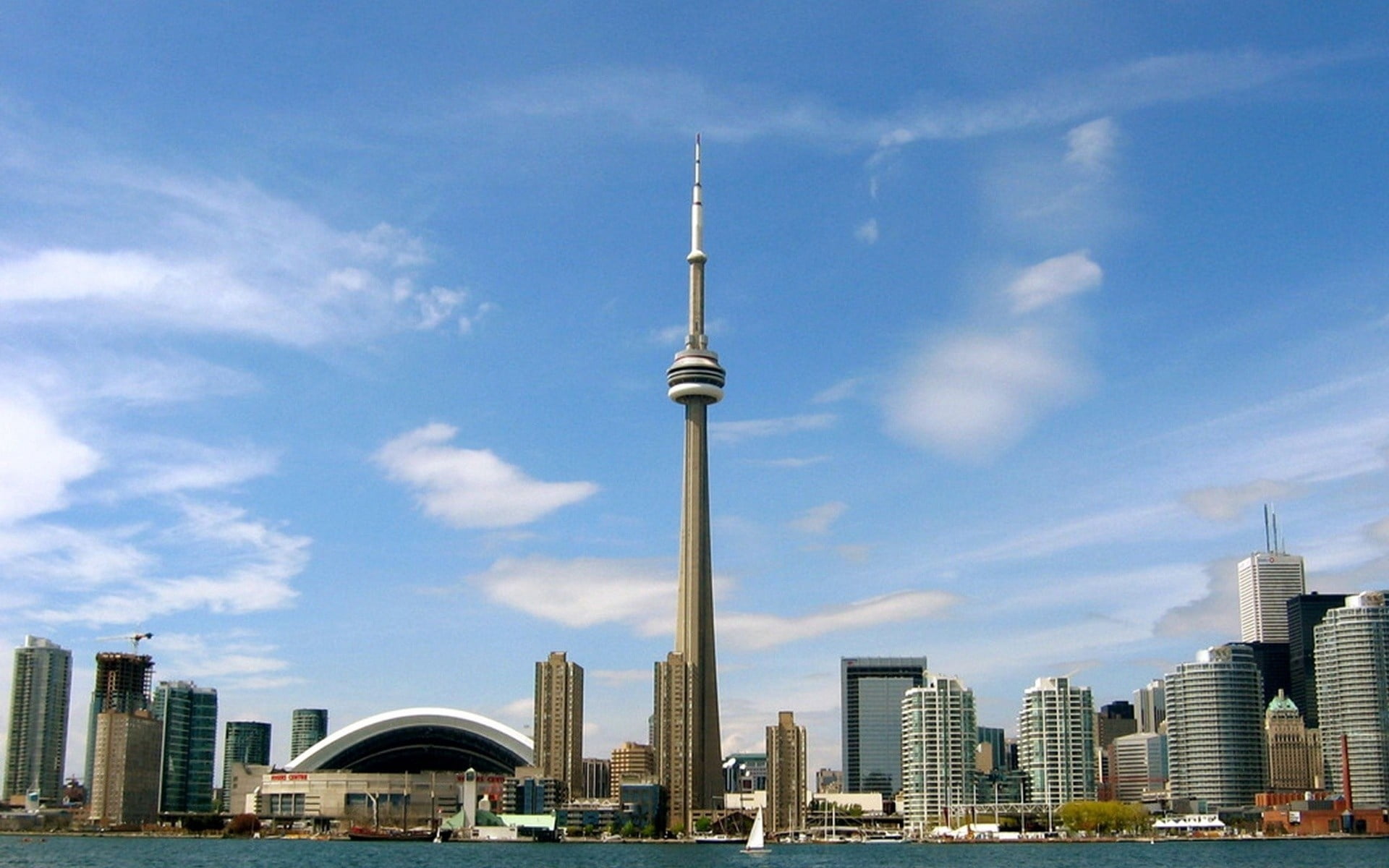 day, cloud - sky, tall - High, building, ontario - Canada, architecture And Buildings, nature, spire, outdoors, financial District, capital Cities, uSA, HD Wallpaper