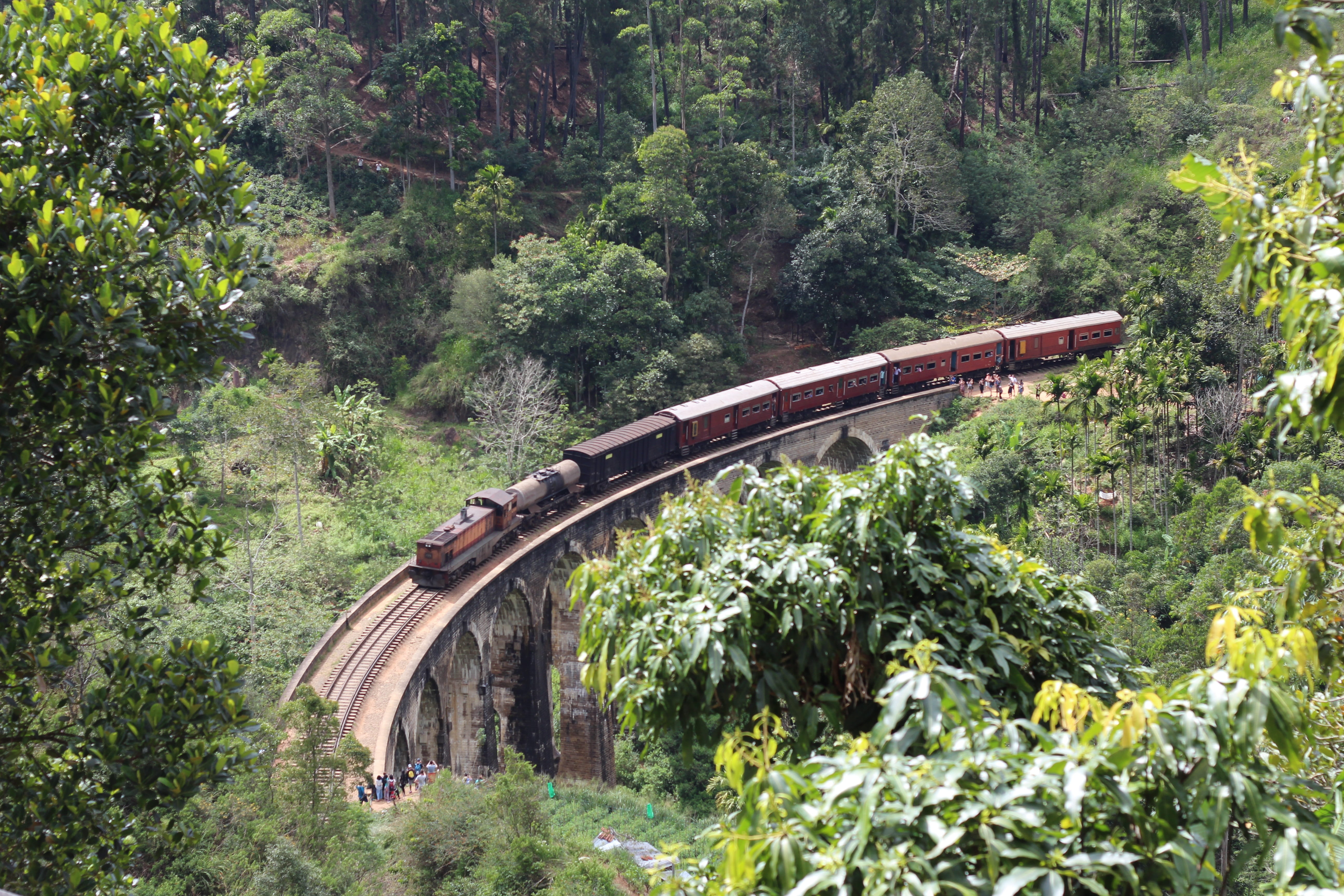 transport, ella, plant, green color, architecture, nature, track, asia, sri lanka, rail transportation, mode of transportation, travel, railway bridge, HD Wallpaper
