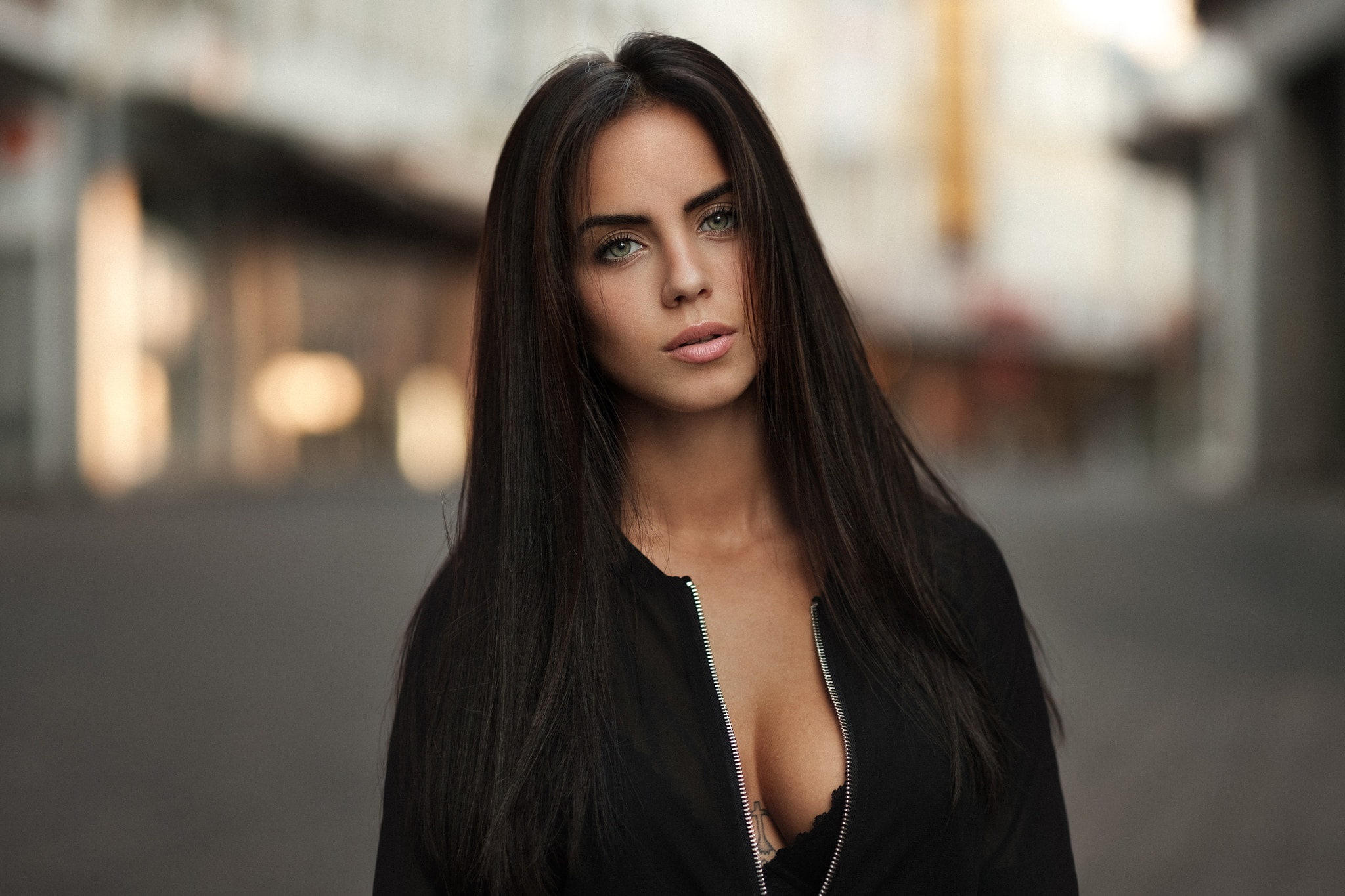 model, hair, 1080P, Marlen Alvarez Valderrama, Martin Kuhn, girl, tatoo, look, HD Wallpaper