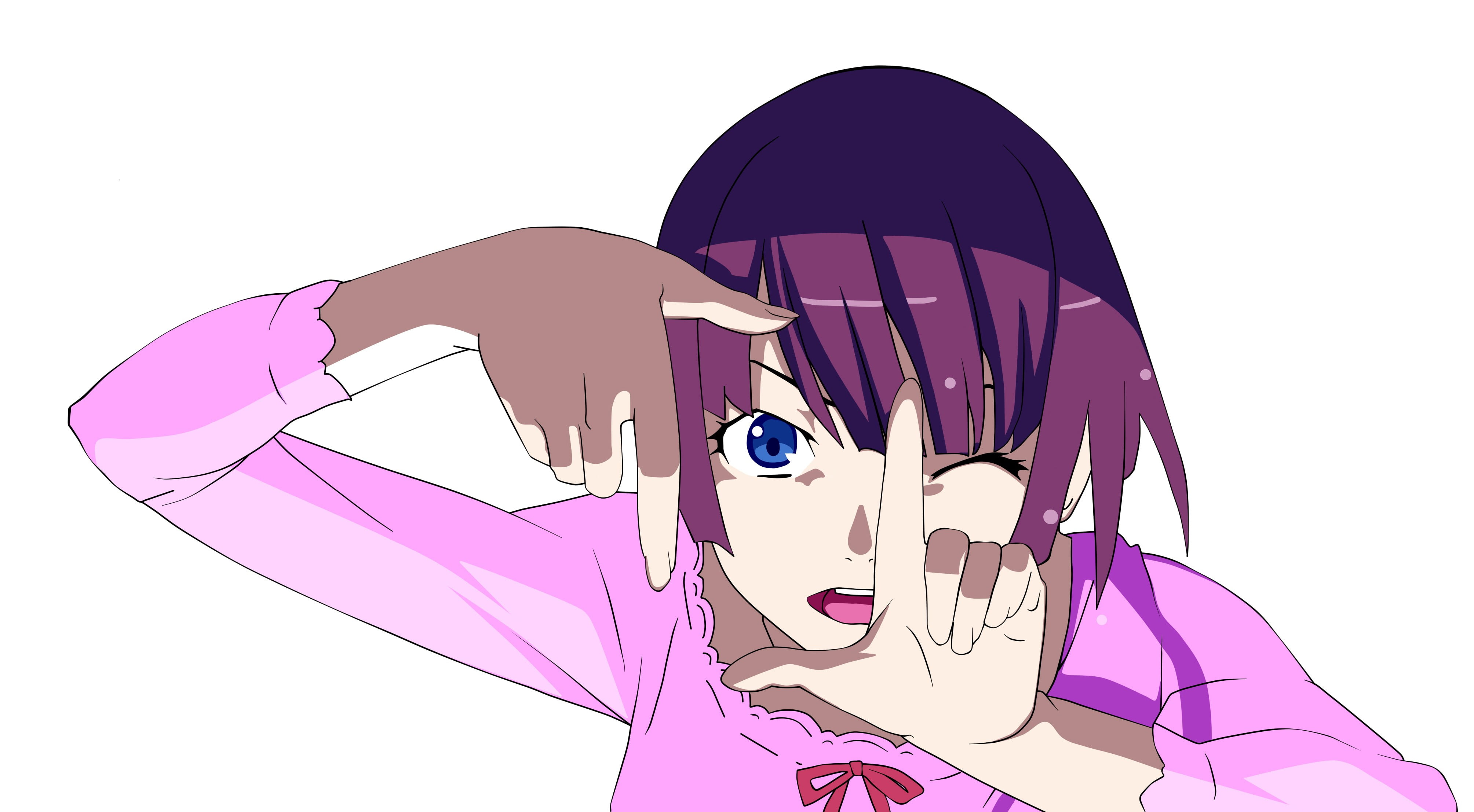 anime girls, pink color, human body part, umbrella, 4K, lifestyles, purple, human face, nature, holding, indoors, jiachao, art and craft, protection, technology, HD Wallpaper