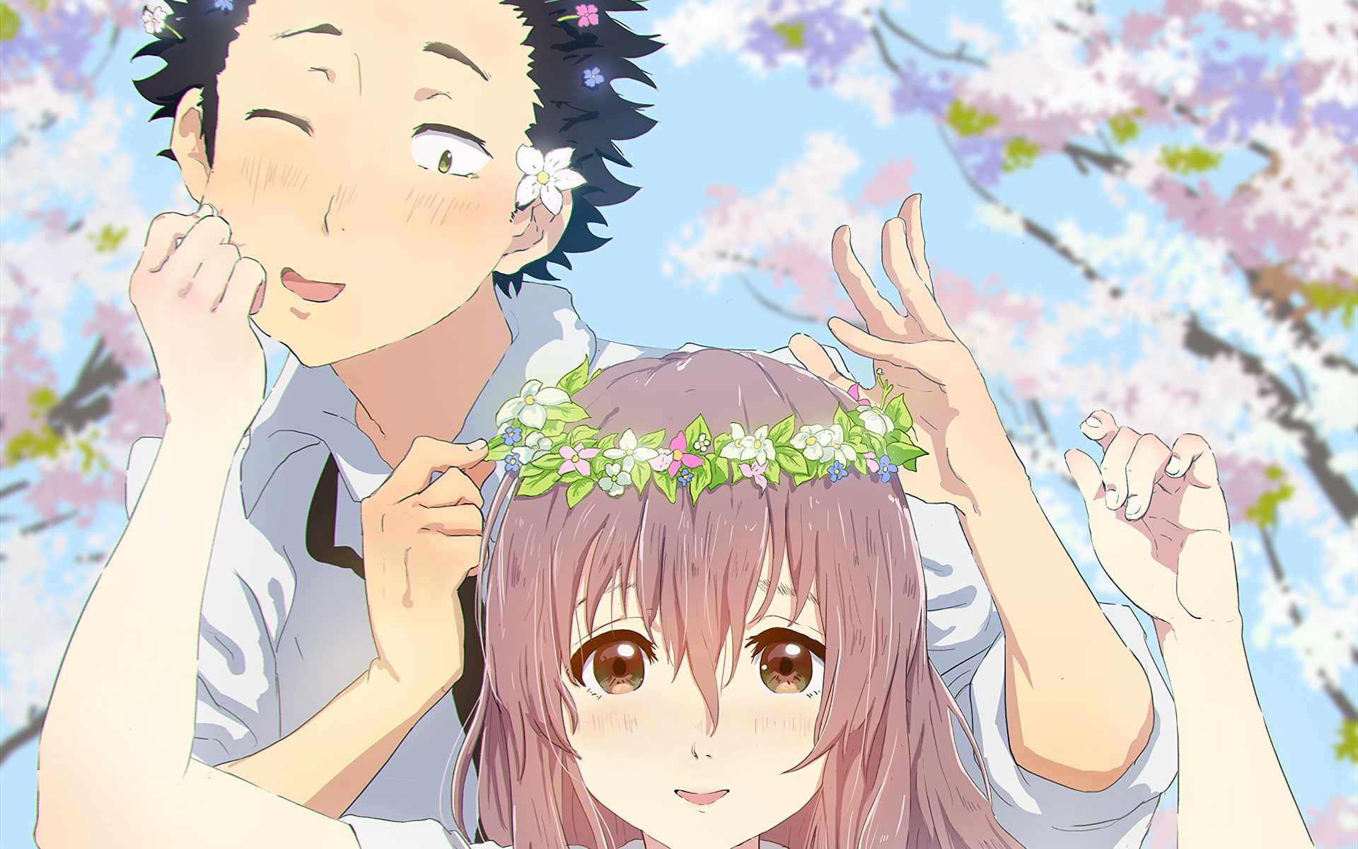 Ishida Shōya, 1080P, Koe no Katachi., Nishimiya Shōko, HD Wallpaper