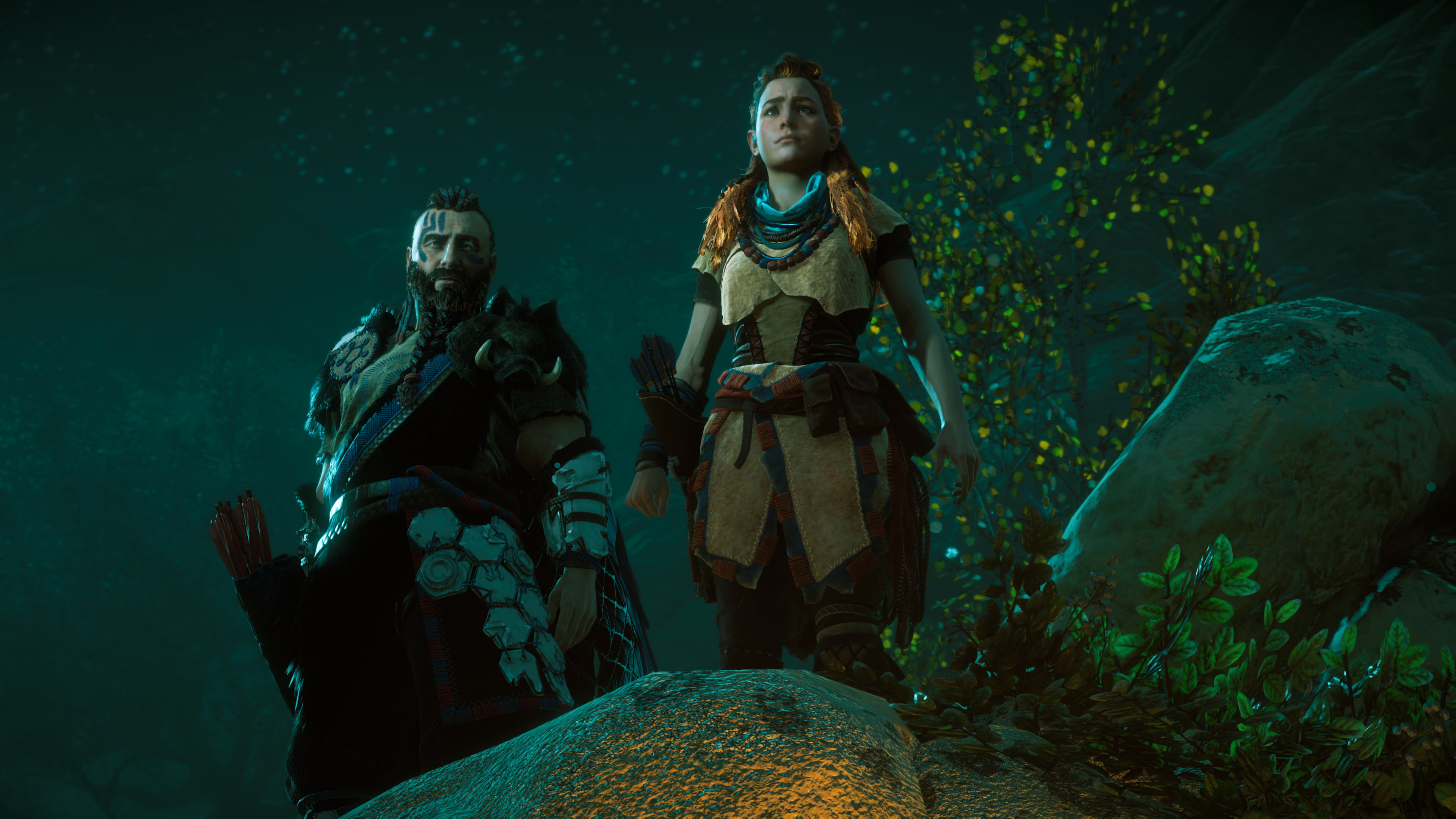 people, Horizon: Zero Dawn, tree, real people, full length, representation, women, animal wildlife, video games, leisure activity, plant, Alloy, forest, HD Wallpaper
