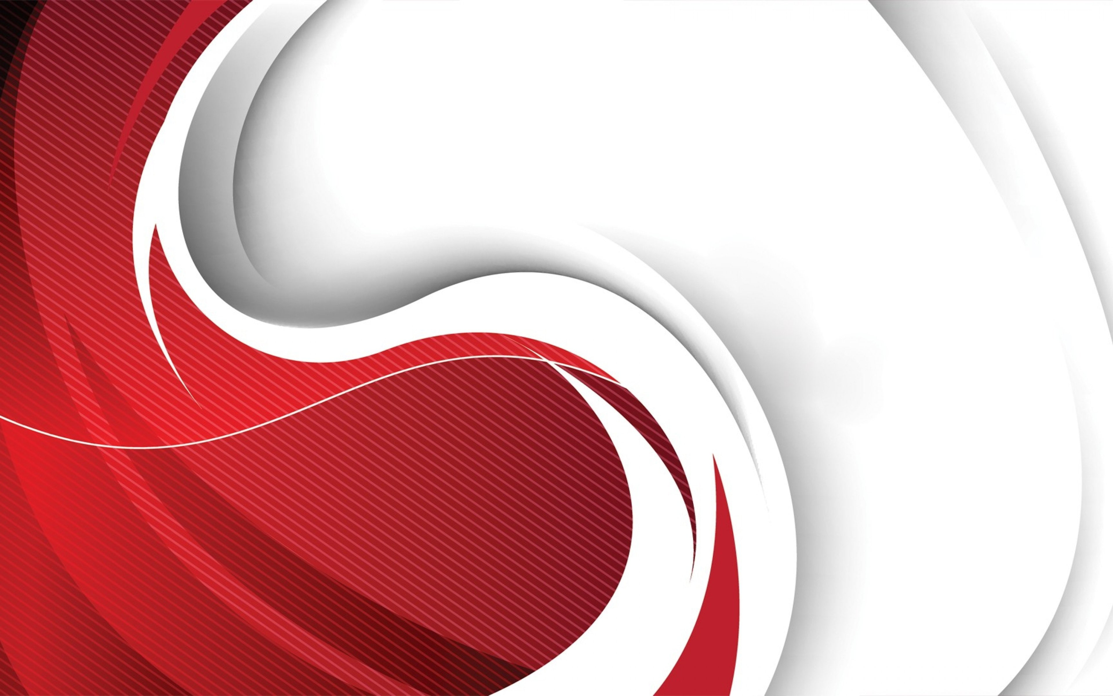 Blanco, abstracto, Rojo, vector, 4K, HD Wallpaper