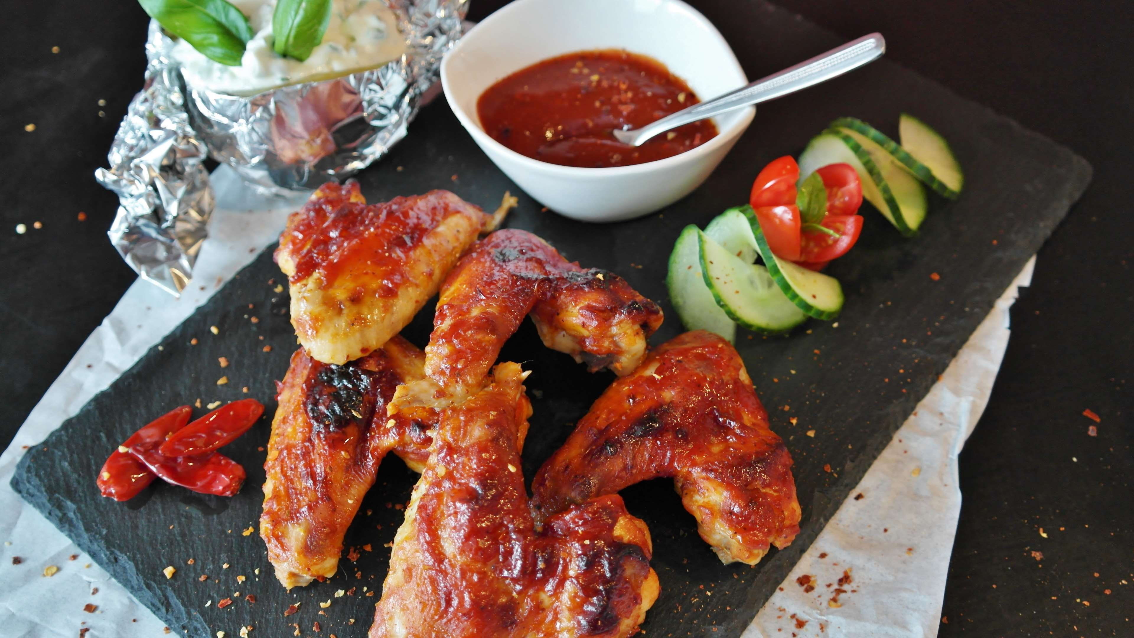 delicious, barbecue, healthy eating, fried, wellbeing, court, chicken meat, meat, high angle view, food and drink, buffalo, feasting, freshness, tasty, HD Wallpaper
