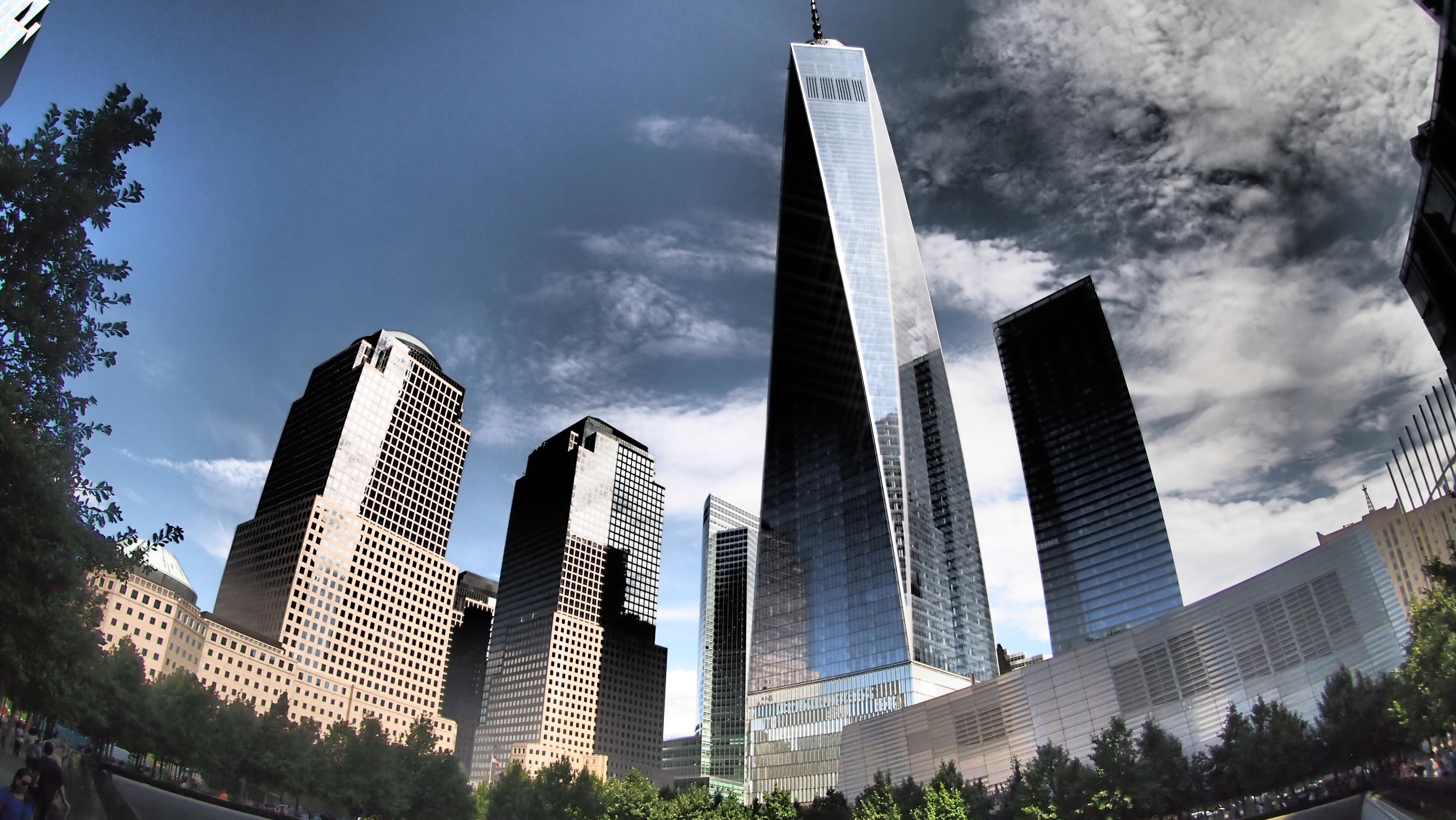 building, one world trade center, architecture, financial district, landscape, tourist attraction, glass, office building exterior, city, 1wtc, nature, HD Wallpaper