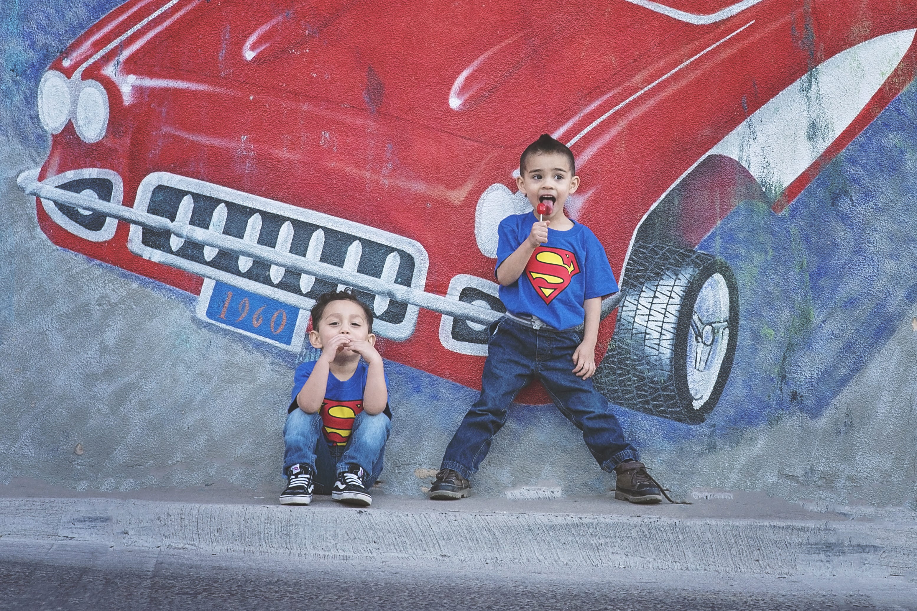 cape, boys, boy, standing, people, memories, transportation, superhero, men, friendship, classic, wall, brave, comic, power, classic car, super, strength, HD Wallpaper