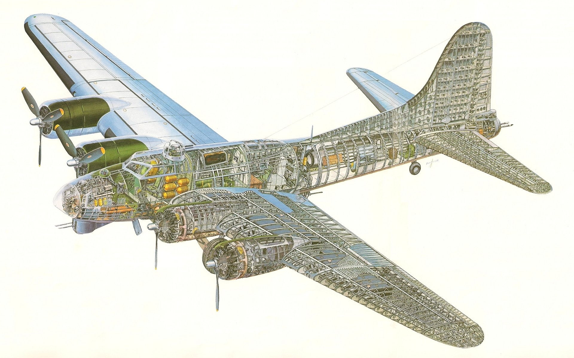 Boeing B-17 Flying Fortress, Bombers, 1080P, HD Wallpaper