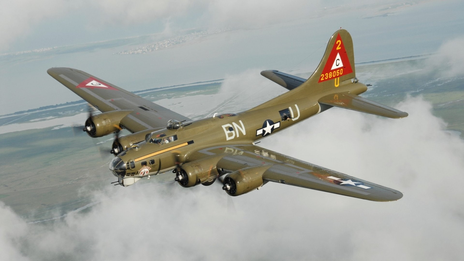 Aircraft, Boeing B-17 Flying Fortress, 1080P, Air Force, Bombers, Airplane, HD Wallpaper