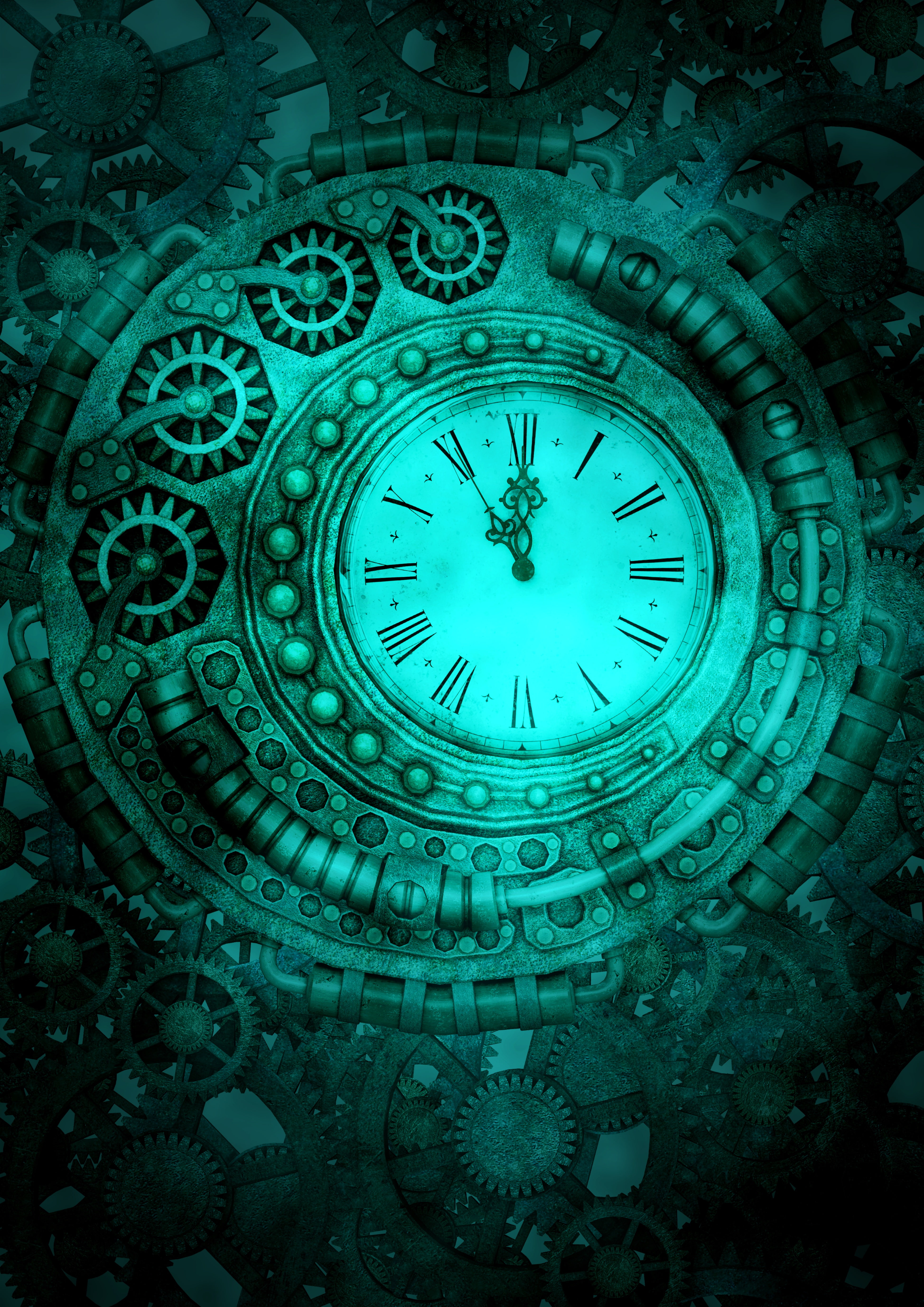 steampunk, gears, 5K, watches, mechanism, Phone HD Wallpaper