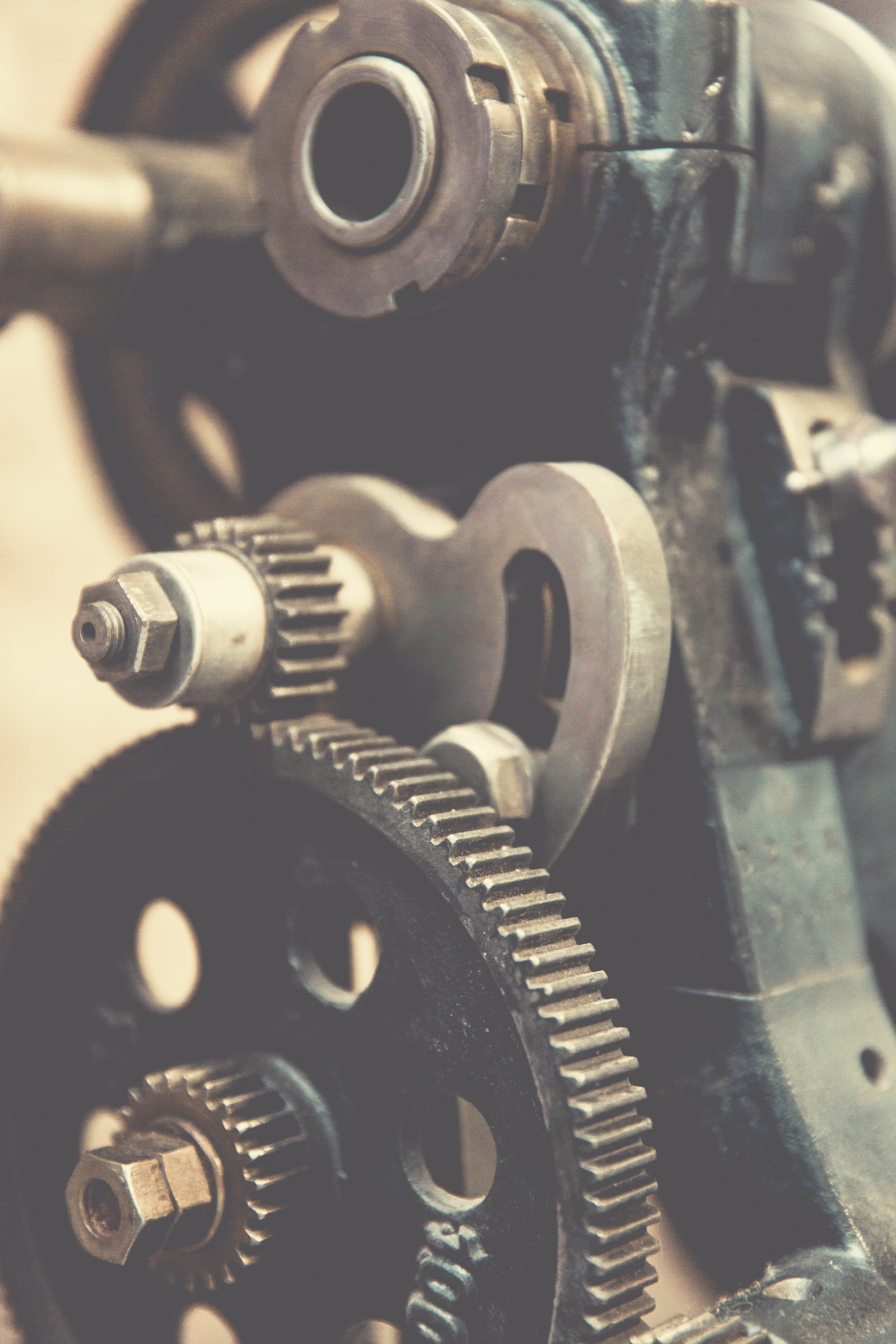machinery, machine part, part, industrial machinery, industry, technical, equipment, power, indoors, steel, still life, connection, engine, full frame, Phone HD Wallpaper