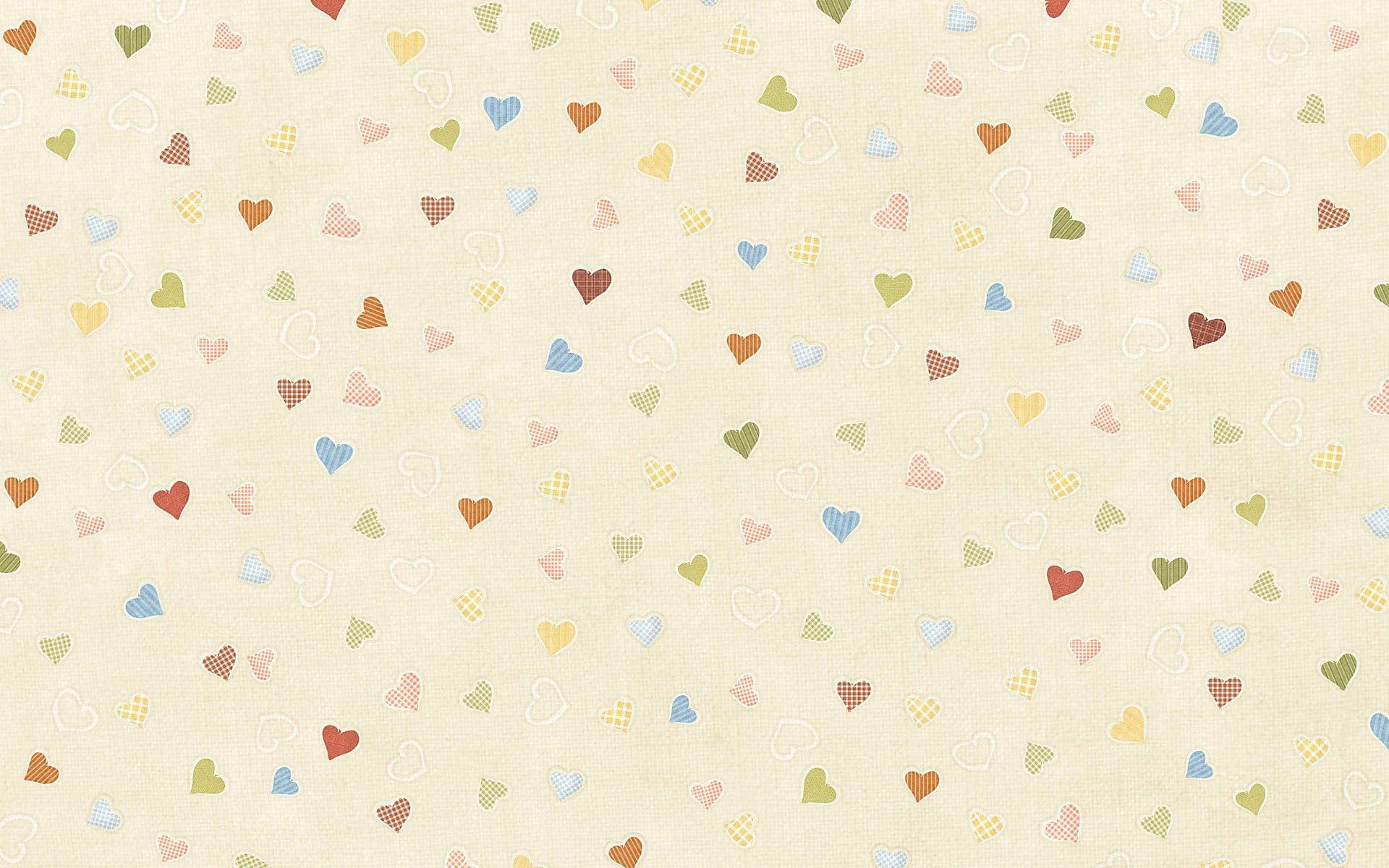hearts, 1080P, textile, print, abstract, multicolored, pattern, heart, 1920x1200, color, HD Wallpaper