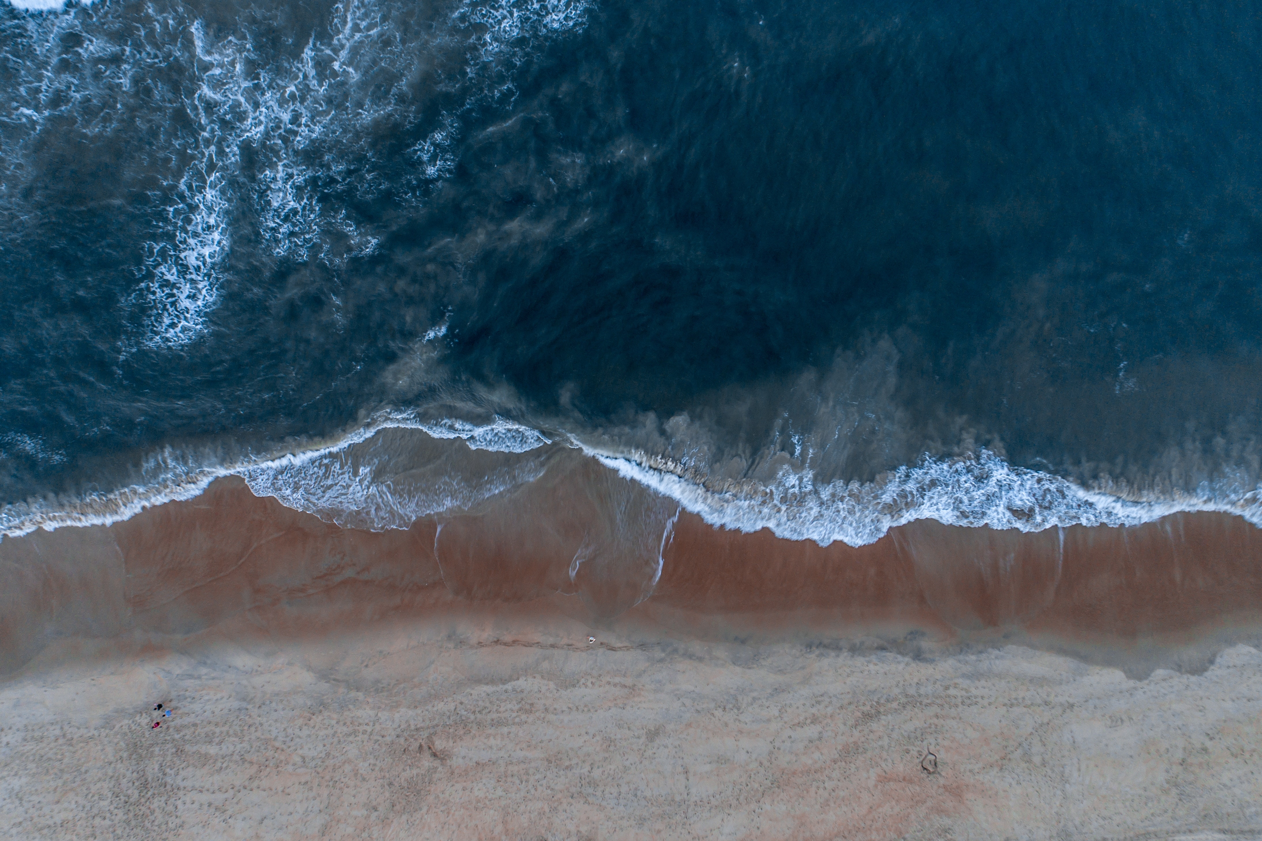 drone photo, scenics - nature, wave, land, power in nature, power, motion, sea, beach, environment, water, high angle view, 4K, no people, aquatic sport, HD Wallpaper