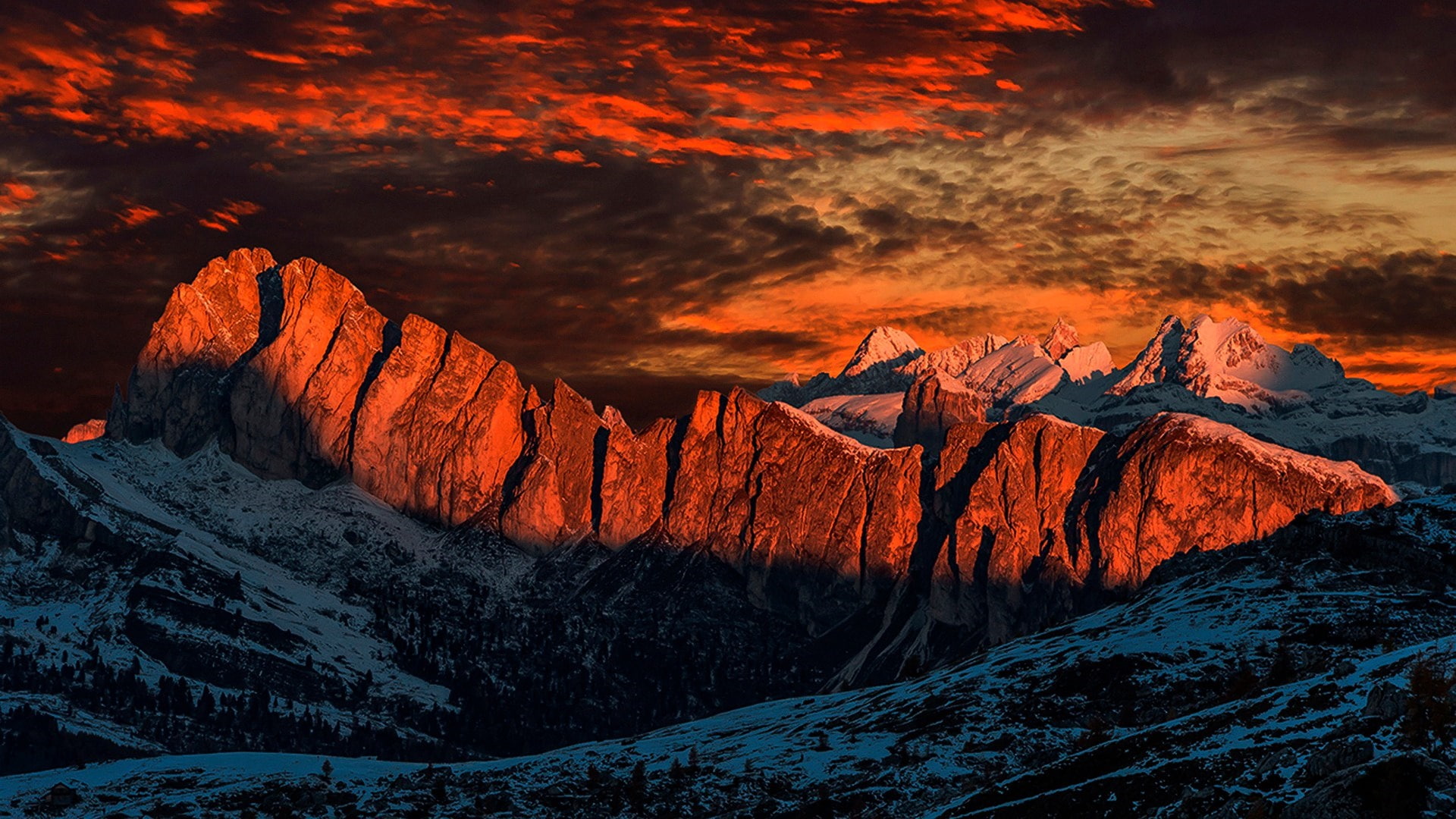 dusk, peak, sunlight, wilderness, sky, ridge, landscape, evening, cloud, mountain top, rock, 1080P, mountain range, mountain, HD Wallpaper