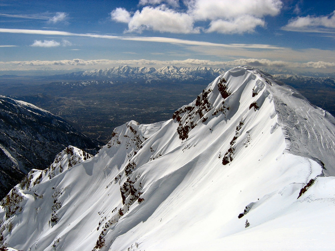 720P, snow, peak, mountains, summit, landscape, HD Wallpaper