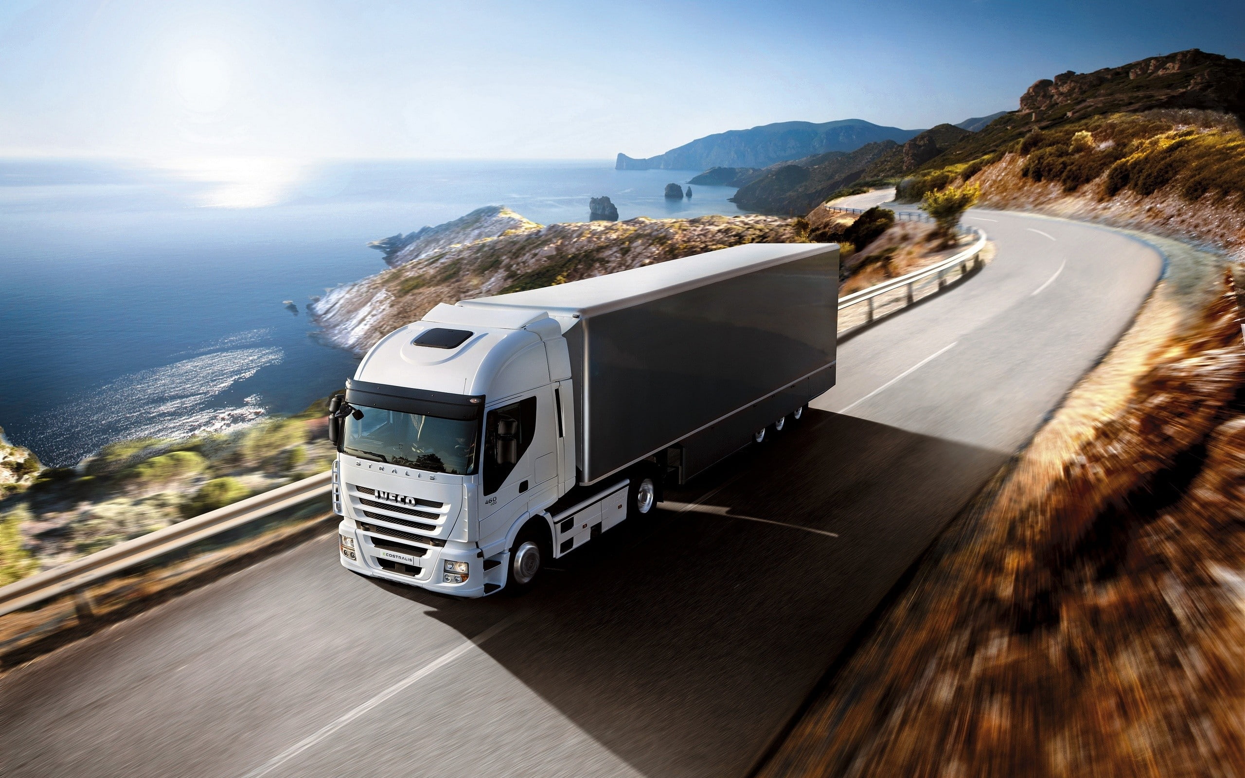 cars, 2K, trucks, vehicles, iveco, roads, HD Wallpaper