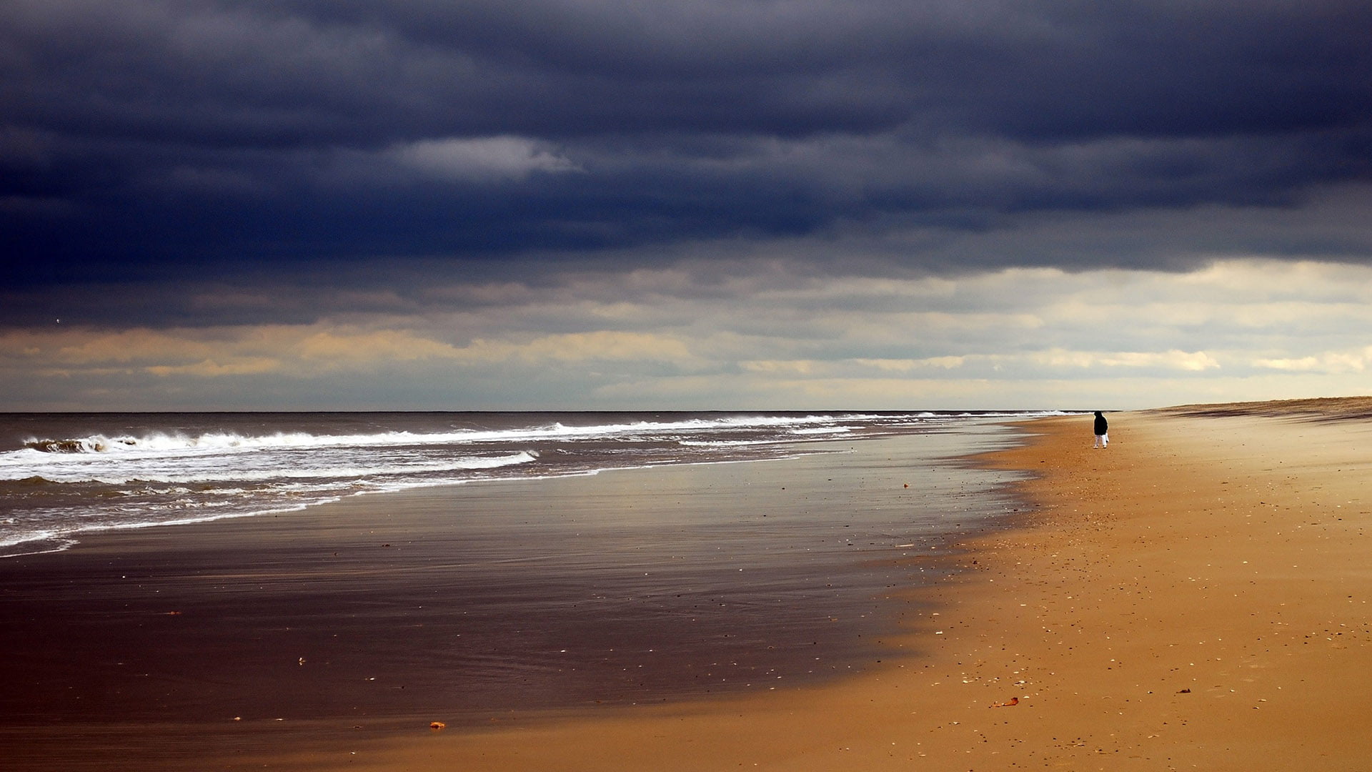 shore, ocean, overcast, waters edge, land, beach, sea, 1080P, summer, water, landscape, environment, scenics - nature, outdoors, coast, sunny, bay, coastline, HD Wallpaper