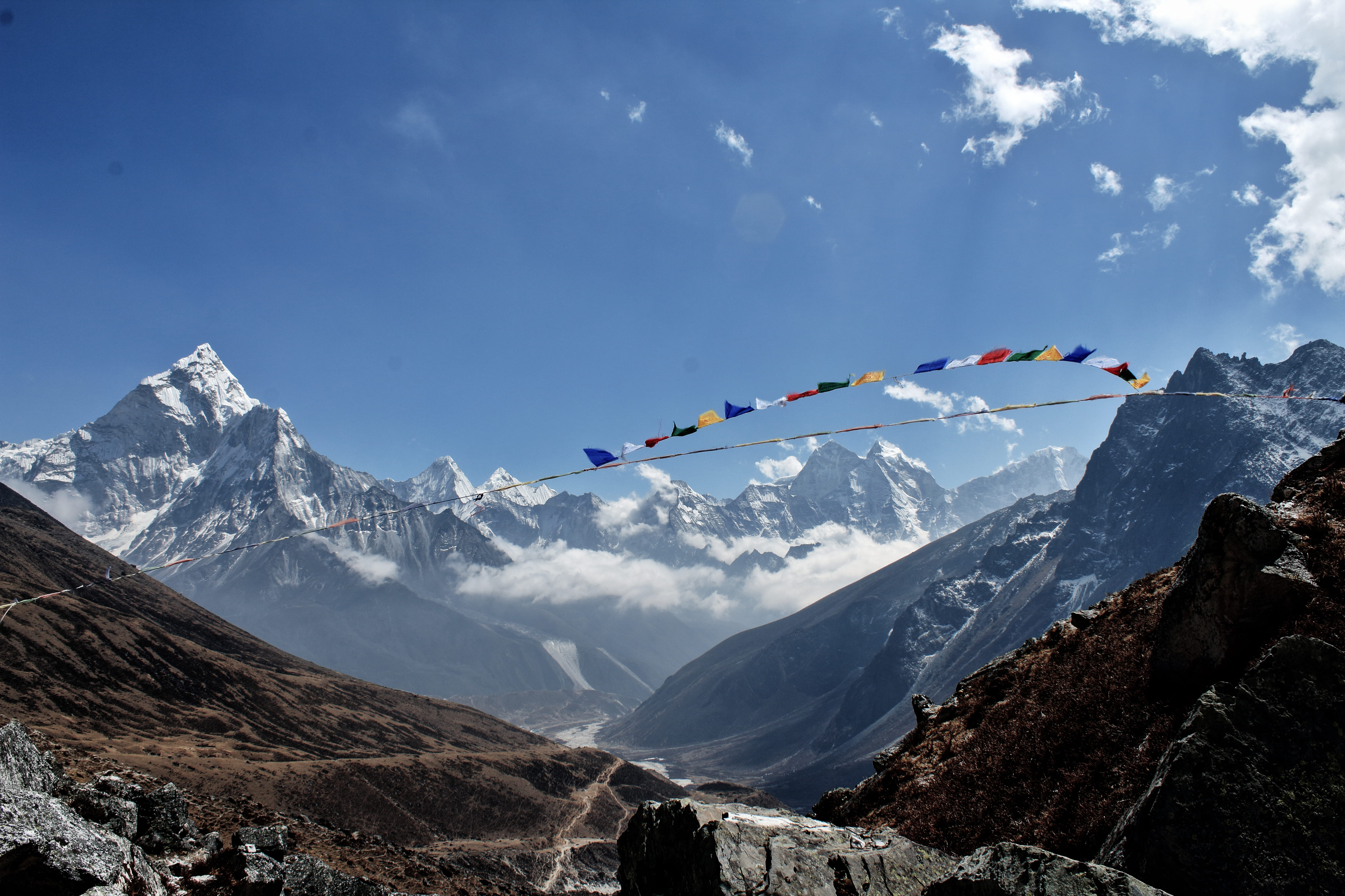 snowcapped mountain, cloud - sky, nature, outdoors, 5K, environment, ridge, mt everest, gray, beauty in nature, photo, hike, day, daytime, altitude, cold temperature, HD Wallpaper