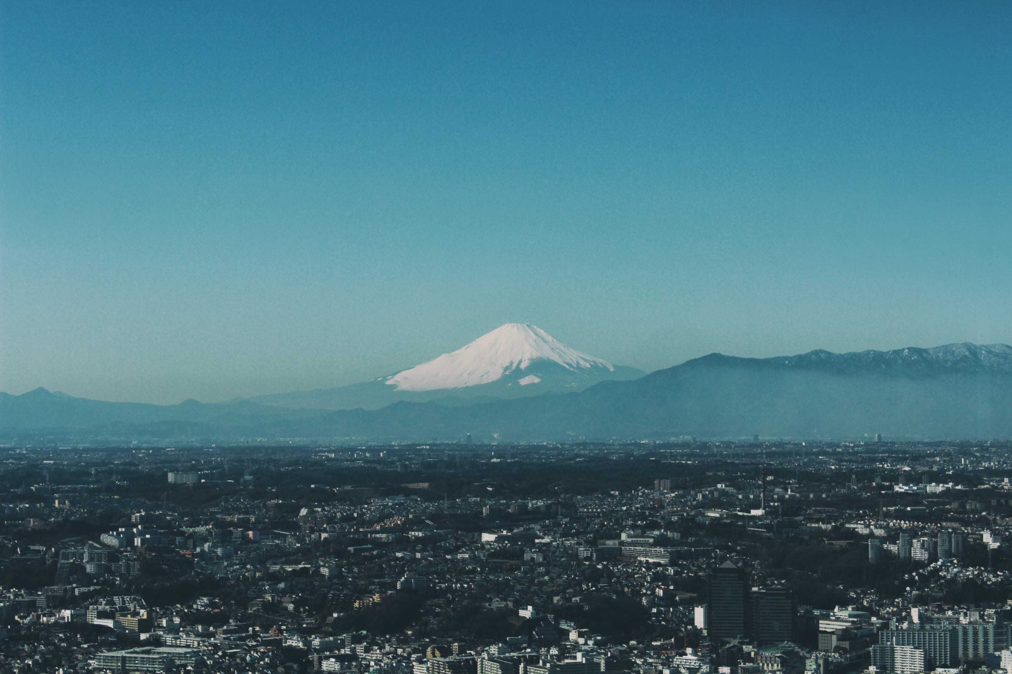 summit, mountain peak, tokyo, travel, cold, architecture, 2K, travel destinations, clear sky, scenics - nature, residential district, no people, building exterior, HD Wallpaper