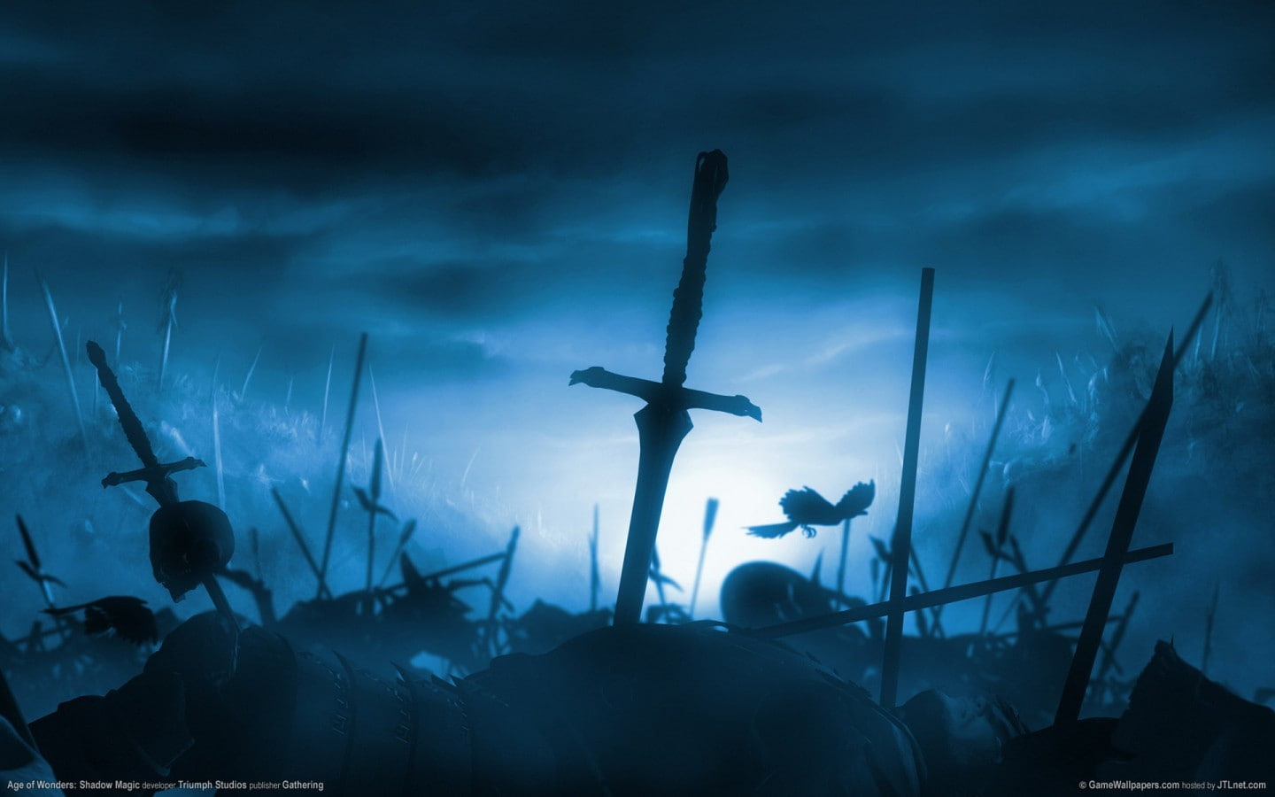 Age of Wonders, artwork, war, sword, 720P, anime, battlefields, Warcraft, 3D, fantasy art, skull, dark fantasy, multiple display, Age of Wonders: Shadow, HD Wallpaper